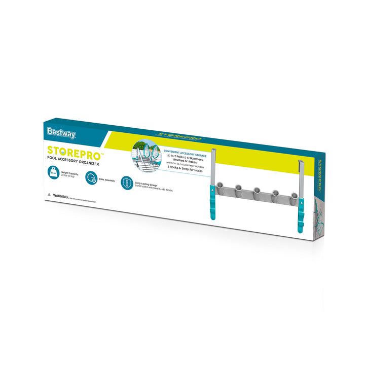 Bestway Flowclear StorePro Swimming Pool Wall Accessory and Equipment Organizer - VMInnovations