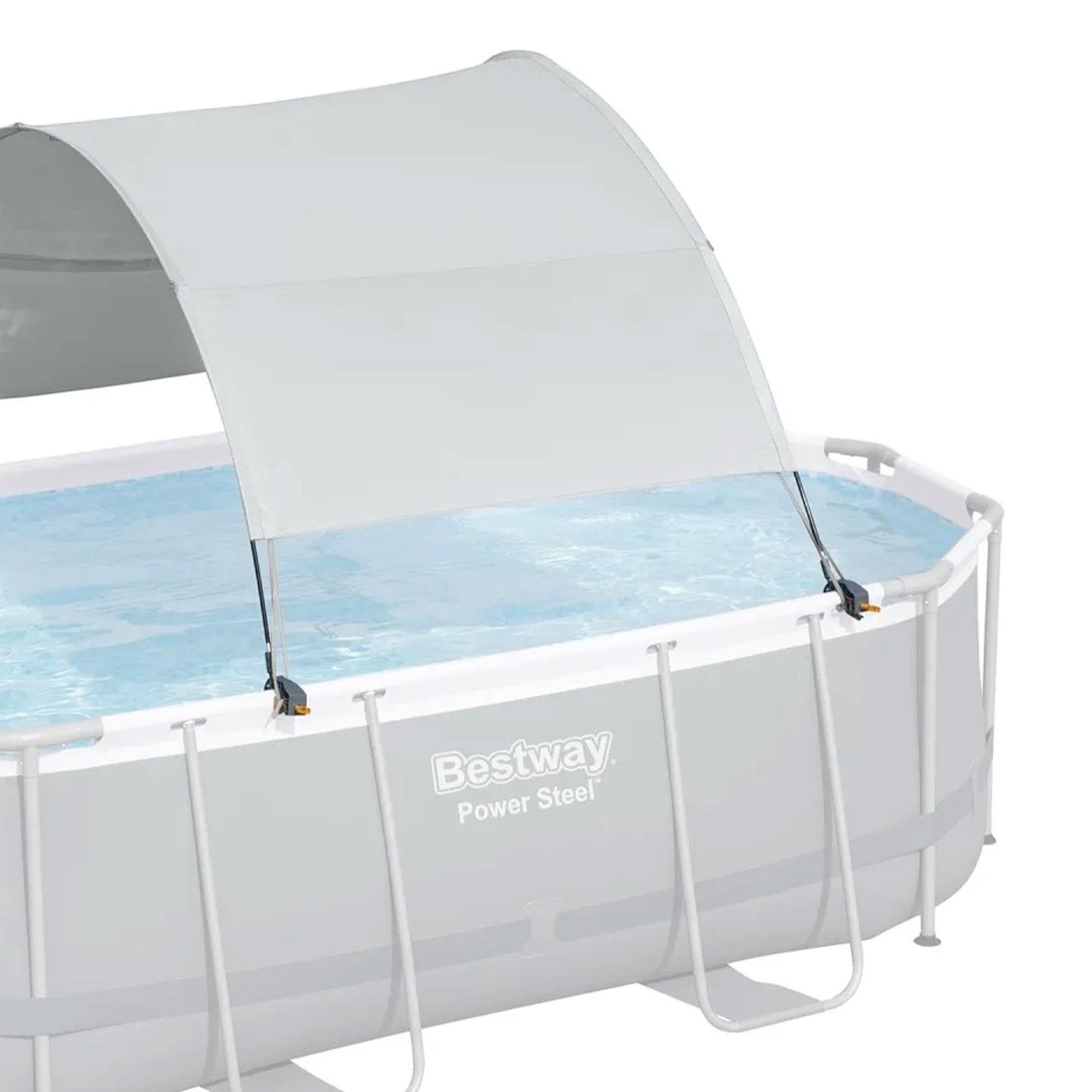 Bestway Pool Canopy for 6' 11" to 11' 2" Above Ground Pools, Gray (Used) - VMInnovations