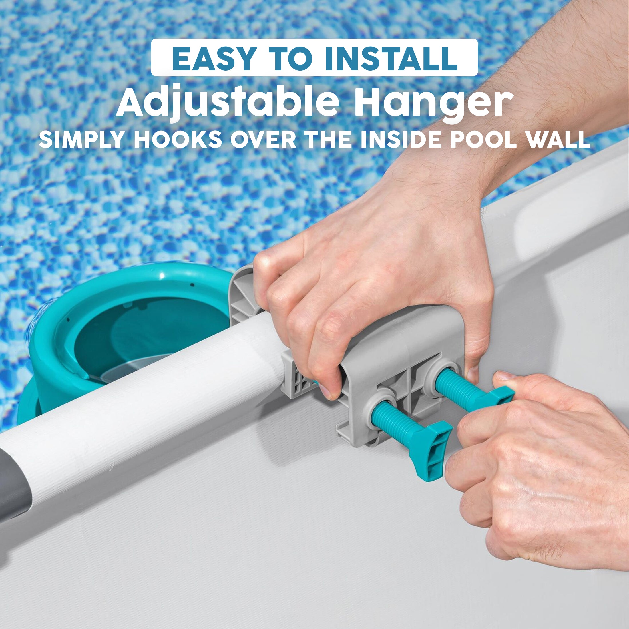 Bestway Flowclear Wall Mounted Automatic Swimming Pool Surface Skimmer, White