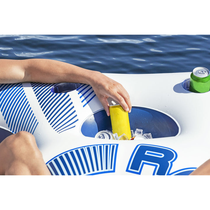 Hydro-Force Rapid Rider Quad 4 Person Inflatable River Tube w/ Built-in Coolers - VMInnovations