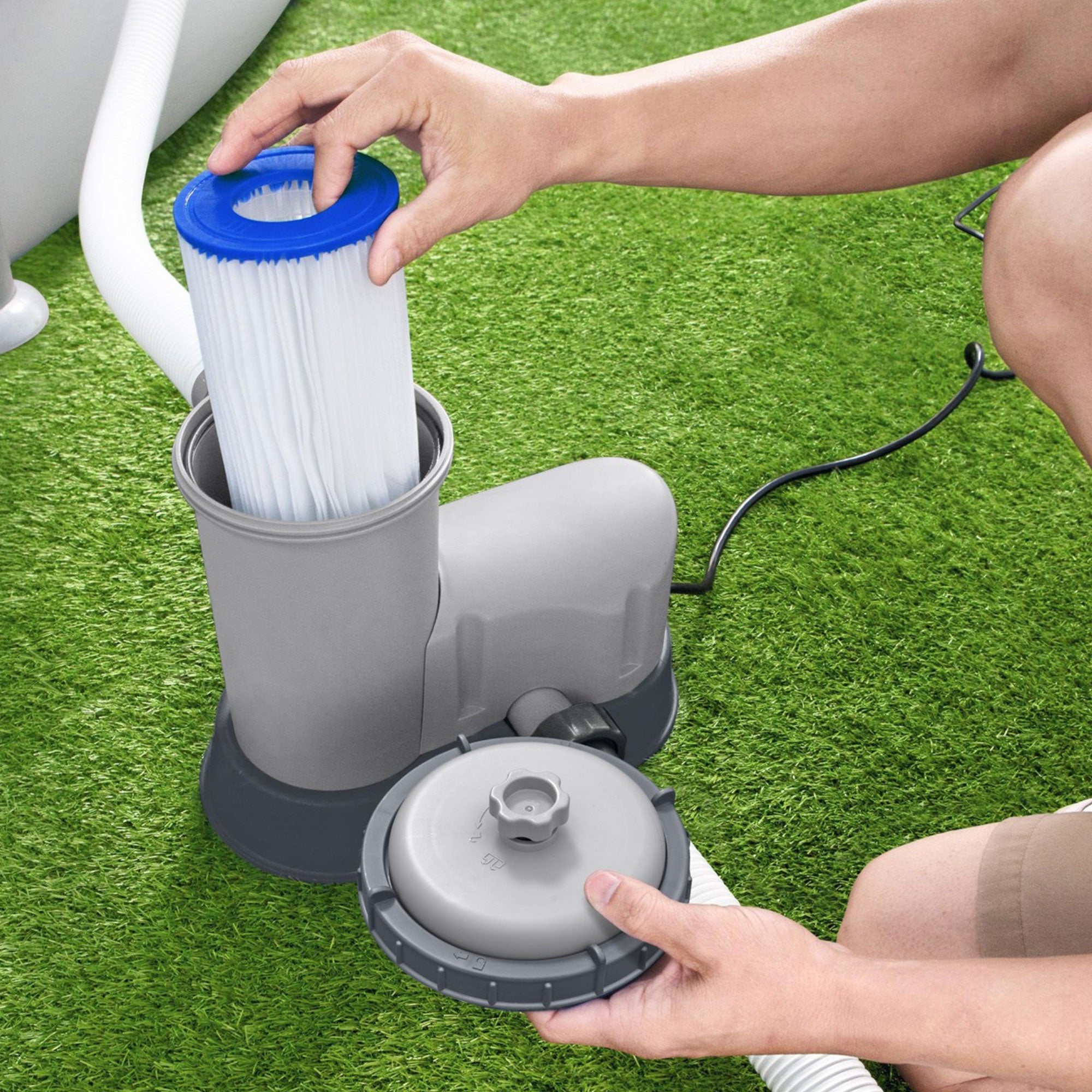Bestway 1,500 GPH 120V Above Ground Swimming Pool Water Filter Pump (For Parts) - VMInnovations