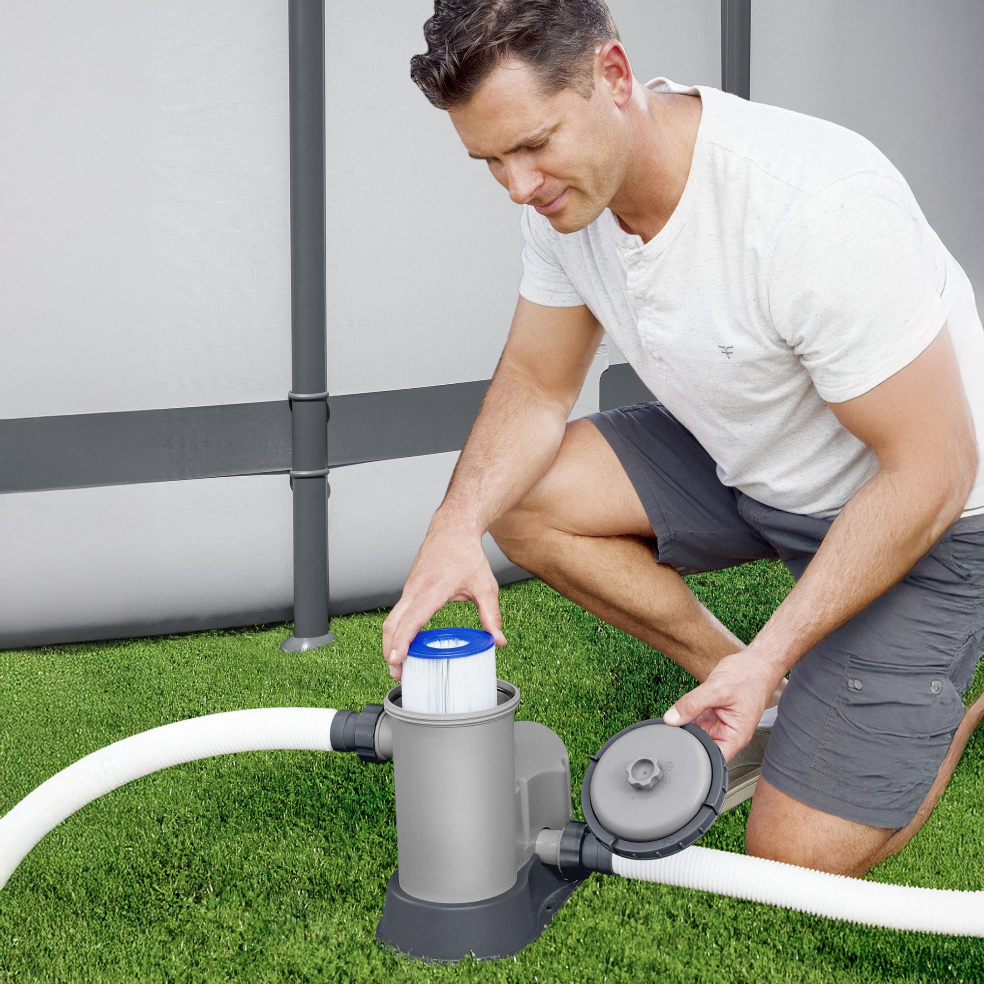 Bestway Flowclear 1,500 GPH 120V Above Ground Swimming Pool Filter Pump (Used) - VMInnovations