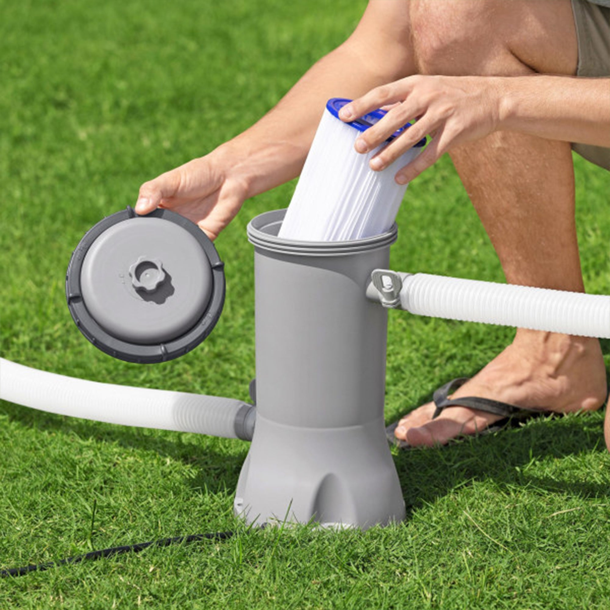 Bestway Flowclear 530 Gallons per Hour Above Ground Swimming Pool Filter Pump