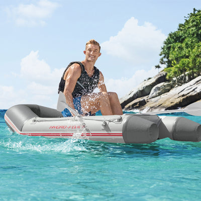 Bestway Hydro Force Caspian 2 Person Inflatable Boat Set for Fishing or Cruising