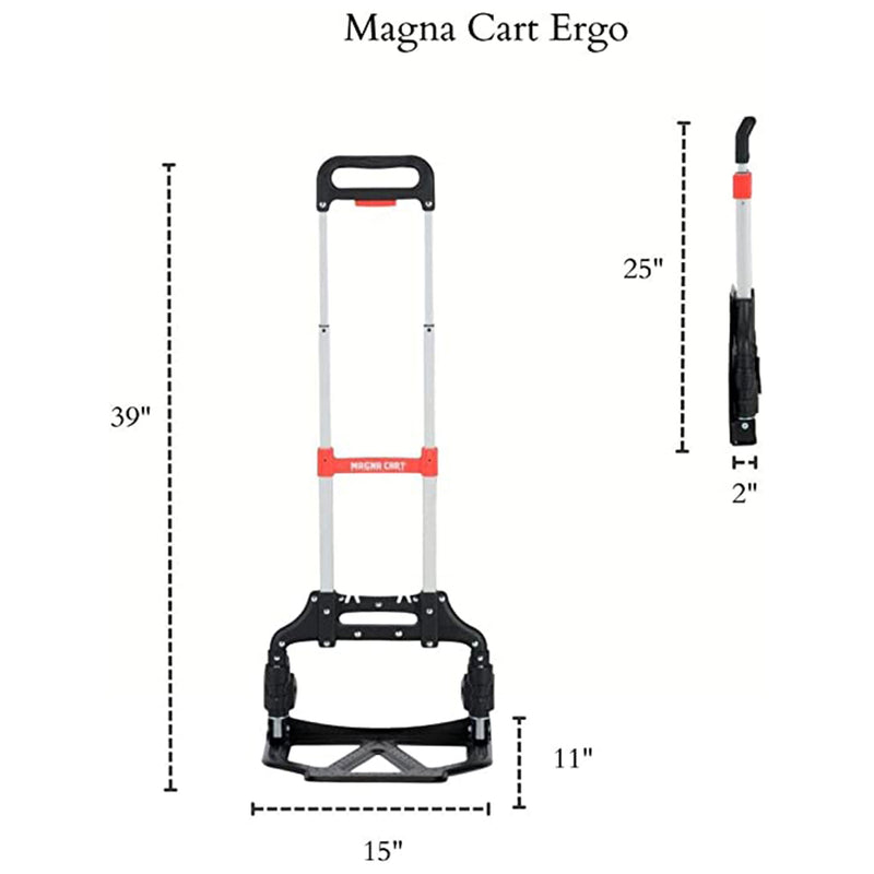 Magna Cart Extendable 150lb Capacity Folding Hand Truck Dolly Cart (4 Pack)