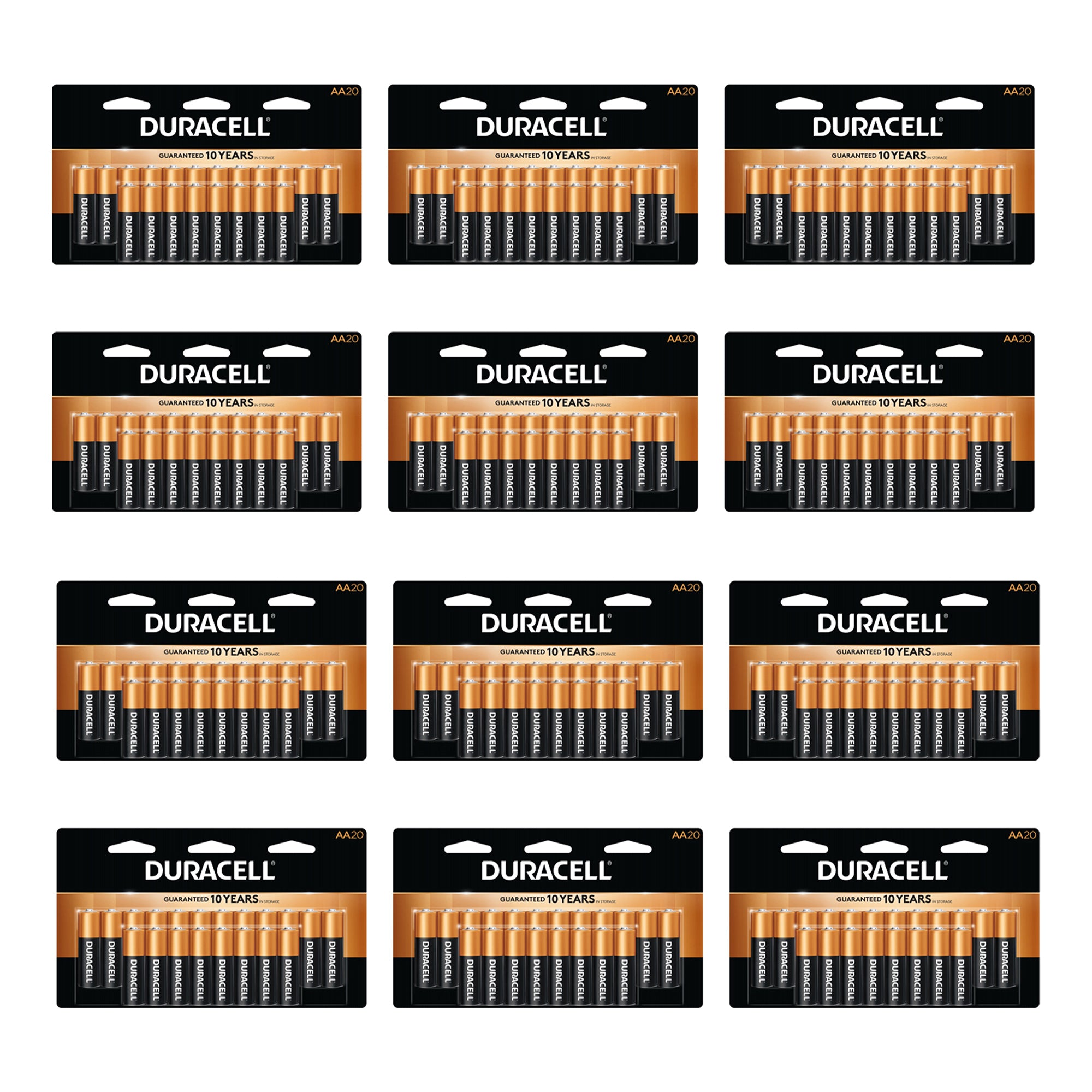 DURACELL Duralock AA 1.5 Volt Alkaline Batteries for Exclusive Power (240 Pack) - VMInnovations