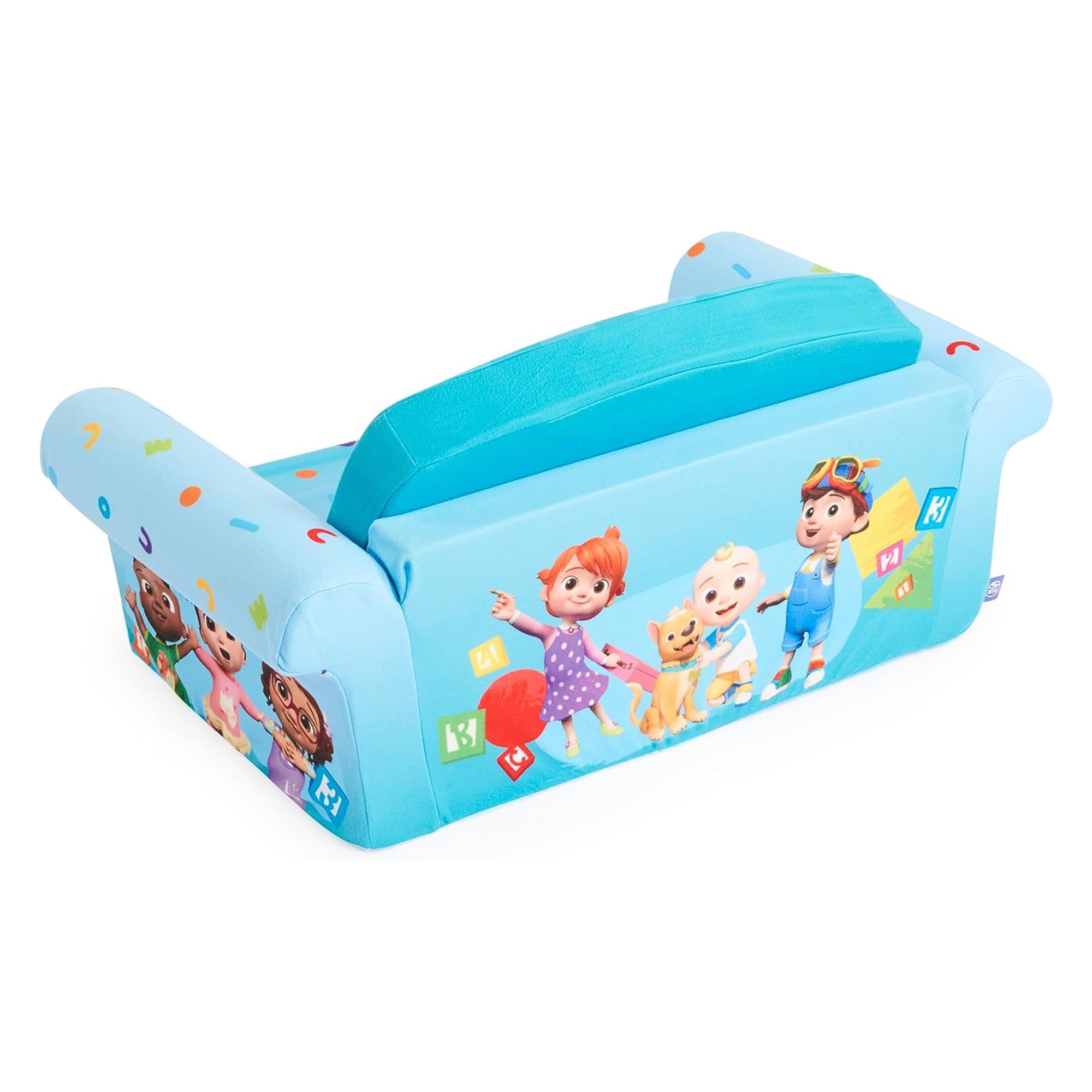 Marshmallow Furniture Kids 2-in-1 Open Foam Compress Sofa Bed, Cocomelon (Used) - VMInnovations