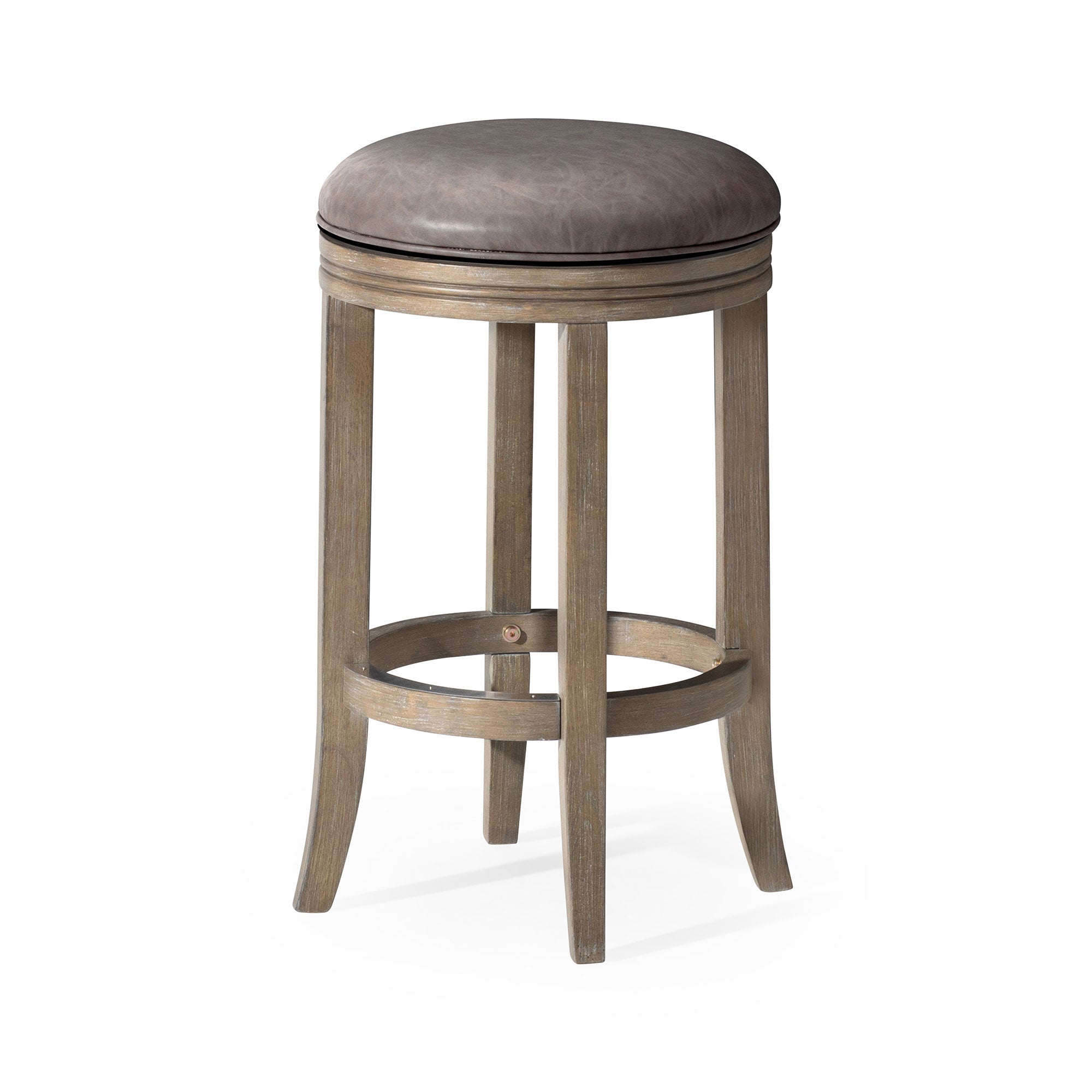 Maven Lane Counter Stool, Reclaimed Oak Finish w/ Ronan Vegan Leather (Used) - VMInnovations