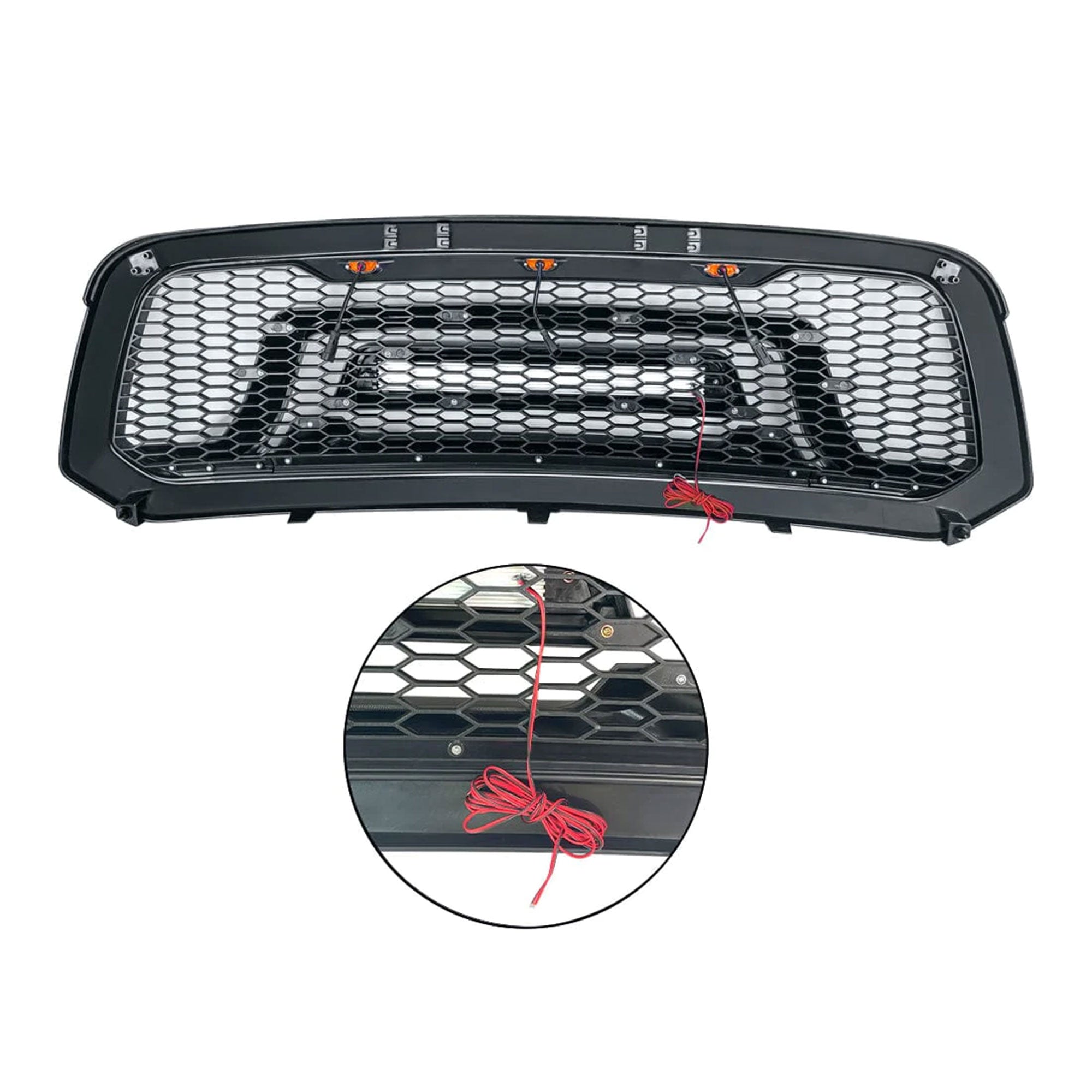 AMERICAN MODIFIED Armor Grille with Off Road Lights for 2013-2018 Dodge Ram 1500 - VMInnovations