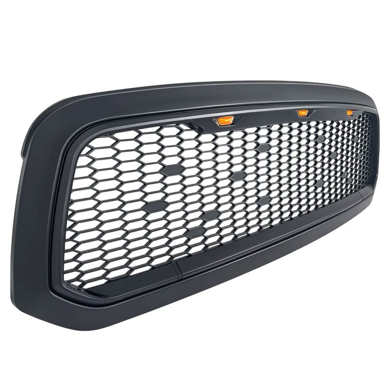 AMERICAN MODIFIED Mesh Grille with Amber Lights for 2013-2018 Dodge Ram 1500