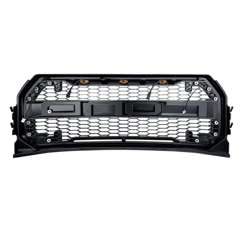 AMERICAN MODIFIED Raptor Style Mesh Grille w/Turn Lights for 2015-2017 Ford F150