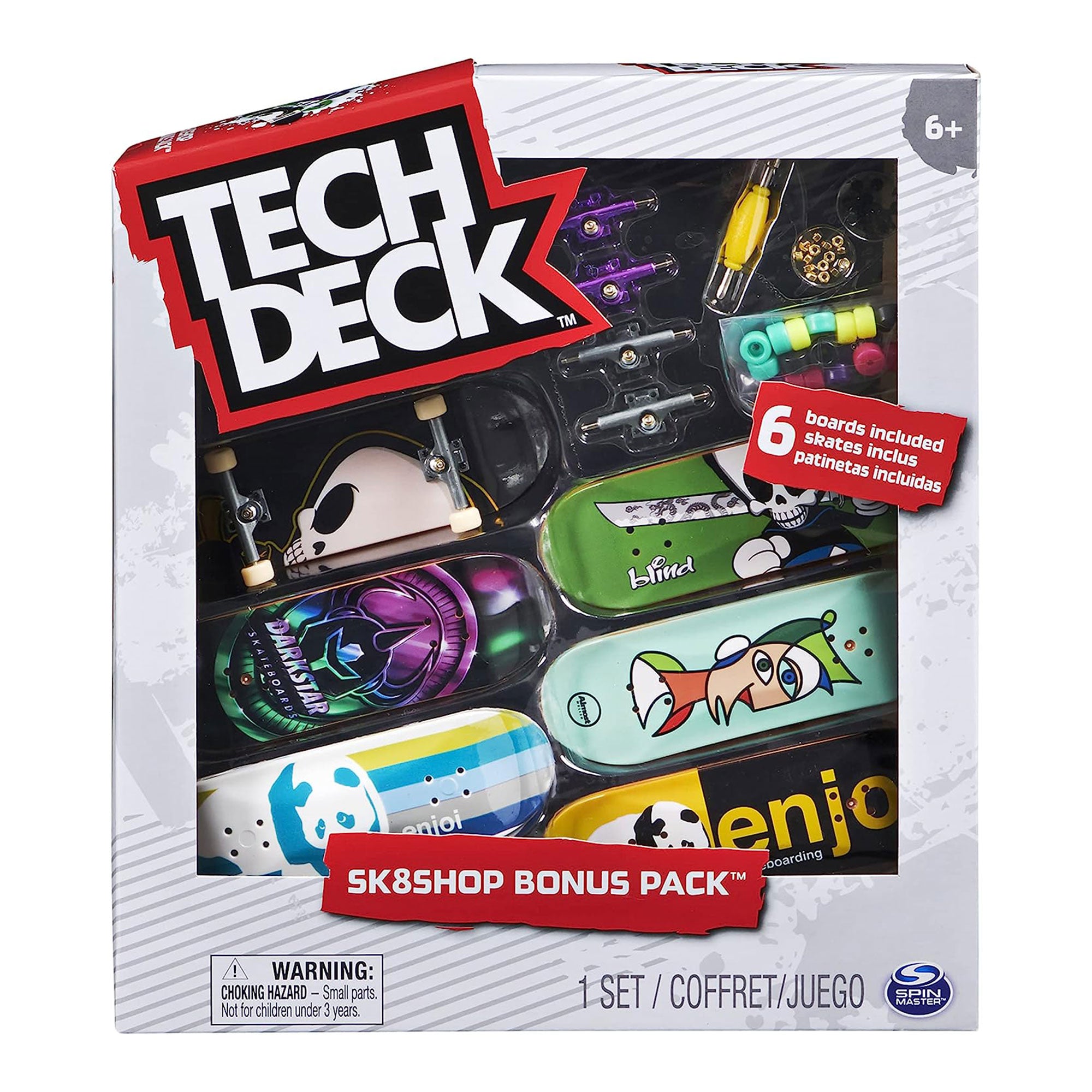 Tech Deck Sk8shop Fingerboard Skateboard Toy Bonus Pack, Multicolor (Open Box) - VMInnovations