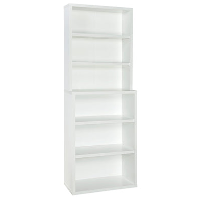ClosetMaid 6 Tier Bookshelf, Adjustable with Closed Back Panel, White (Open Box)