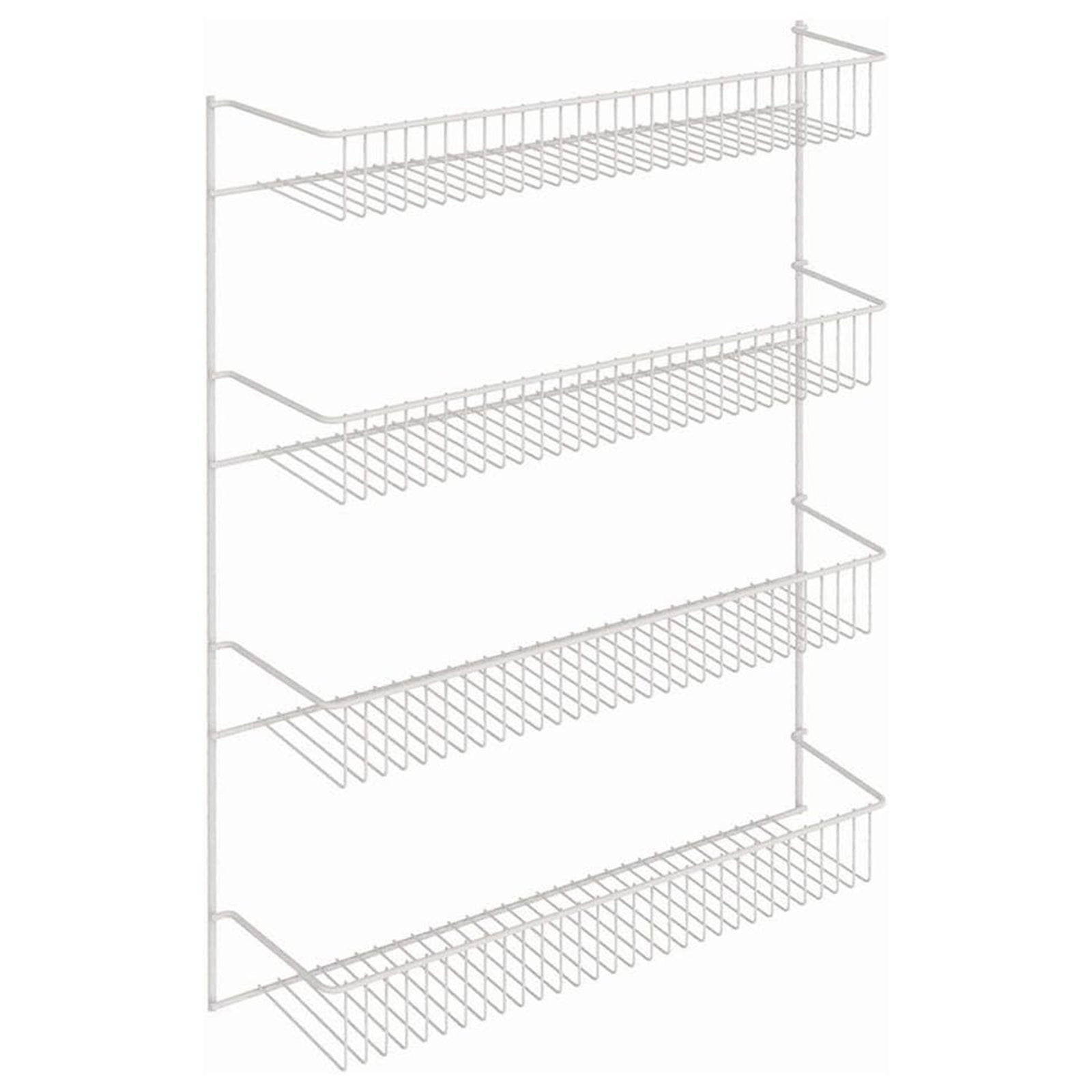 ClosetMaid 4 Tier Door or Wall Mount Rack Organizer for Home and Kitchen, White - VMInnovations