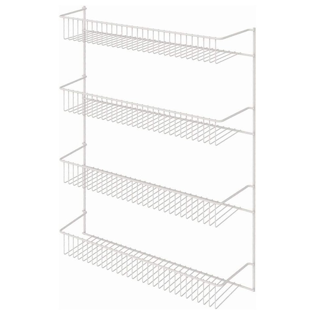 ClosetMaid 4 Tier Door or Wall Mount Rack Organizer for Home and Kitchen, White - VMInnovations