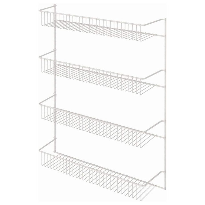 ClosetMaid 4 Tier Door or Wall Mount Rack Organizer for Home and Kitchen, White - VMInnovations