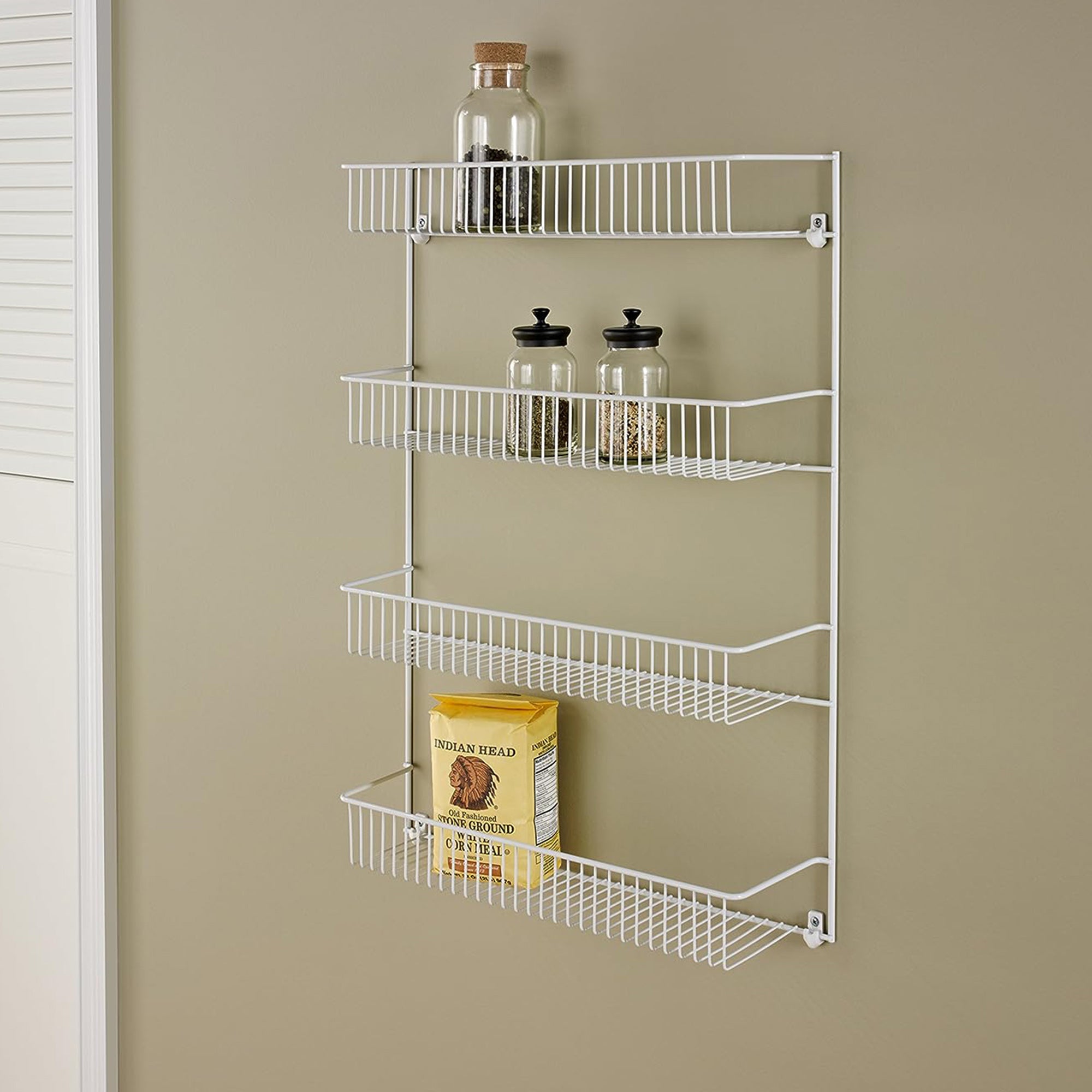 ClosetMaid 4 Tier Door or Wall Mount Organizer for Home & Kitchen,White(Used) - VMInnovations