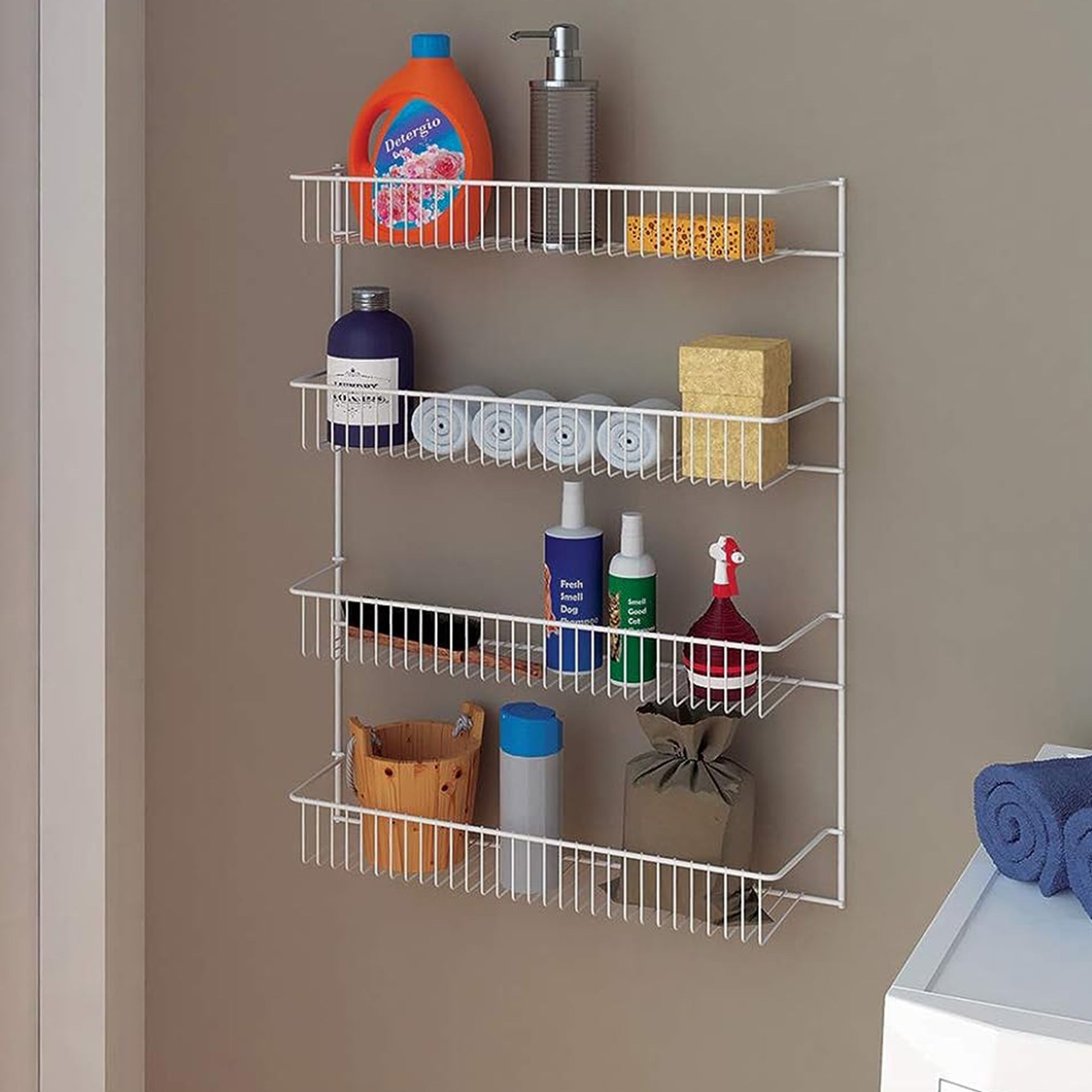 ClosetMaid 4 Tier Door or Wall Mount Organizer for Home & Kitchen,White(Used) - VMInnovations