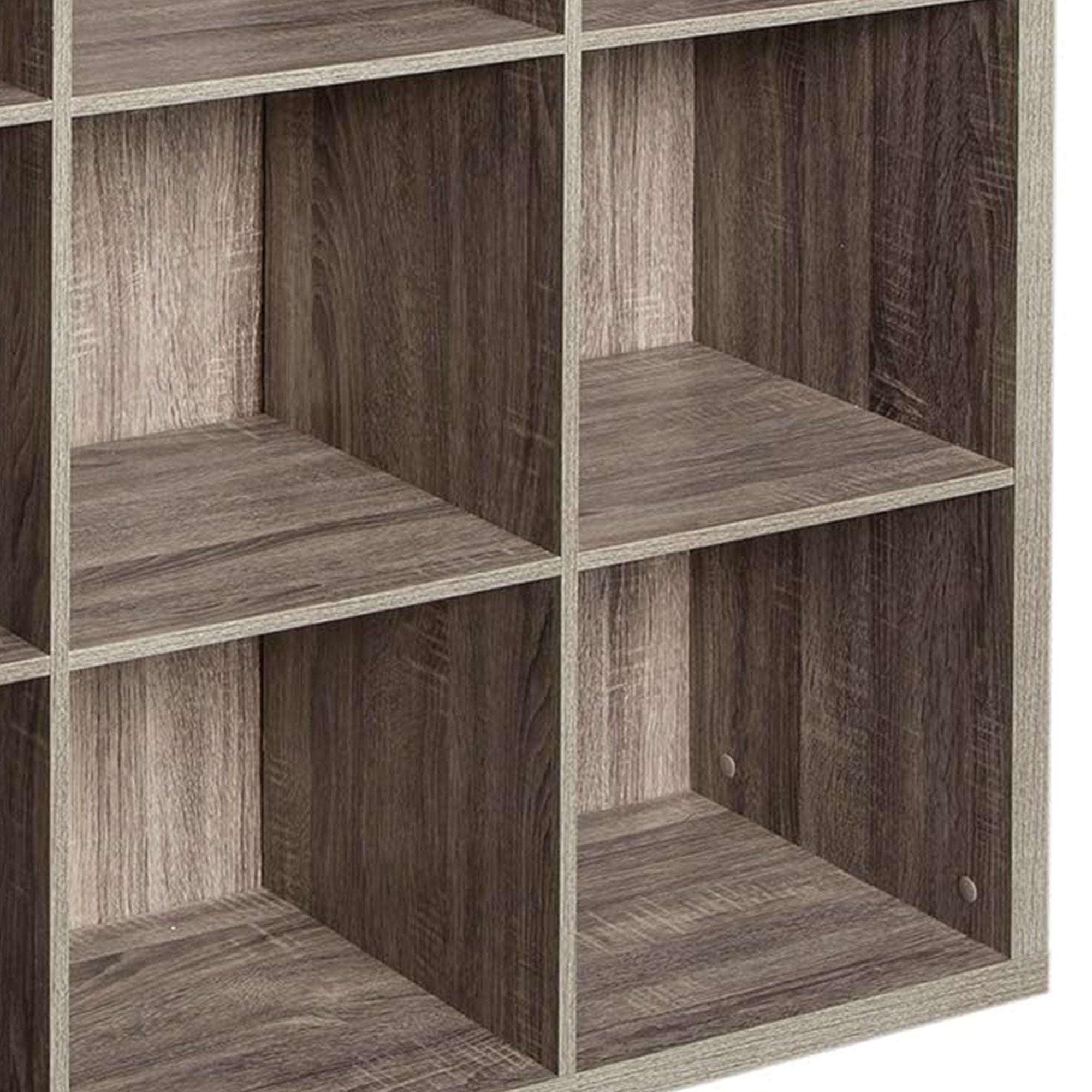 ClosetMaid 9 Cube Storage Shelf Bookshelf Home Organizer with Back Panel, Gray - VMInnovations
