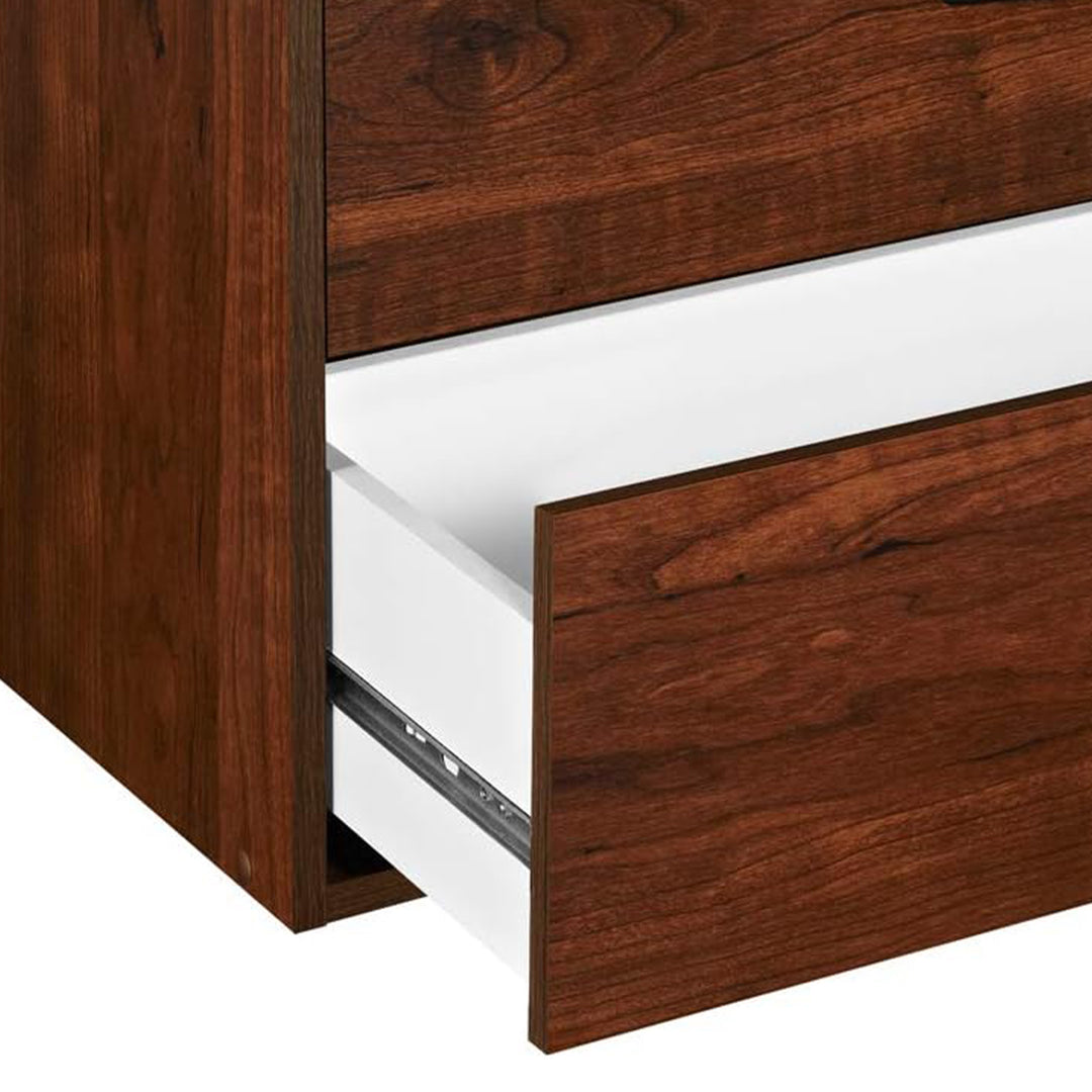 ClosetMaid Stackable 2 Drawer Wooden Horizontal Storage Organizer, Dark Cherry - VMInnovations