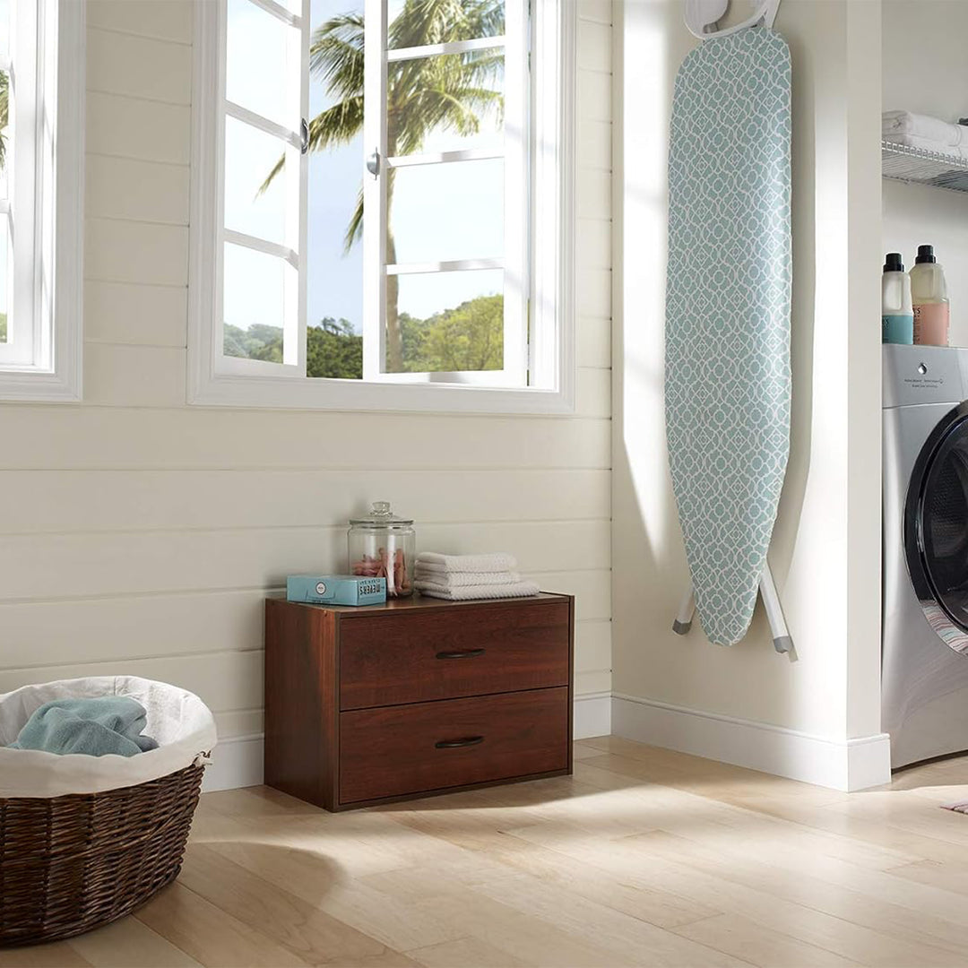 ClosetMaid Stackable 2 Drawer Wooden Horizontal Storage Organizer, Dark Cherry - VMInnovations