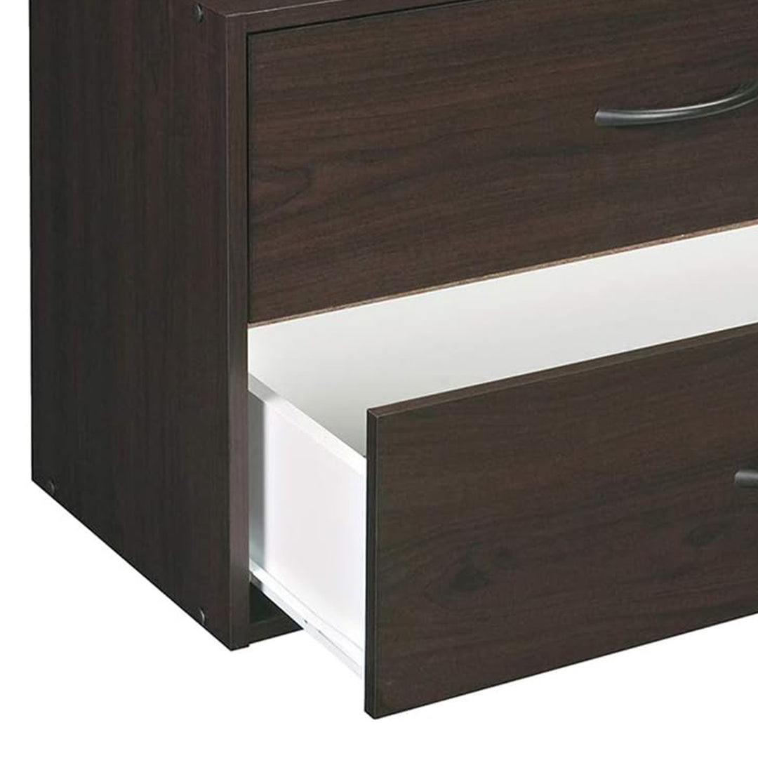 ClosetMaid Stackable 2 Drawer Wooden Horizontal Storage Organizer, Espresso - VMInnovations