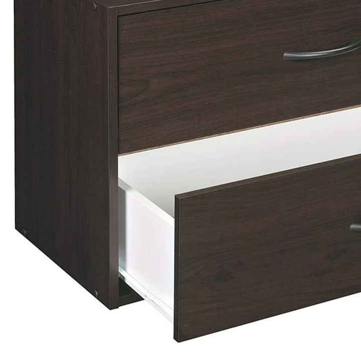 ClosetMaid Stackable 2 Drawer Wooden Horizontal Storage Organizer, Espresso - VMInnovations