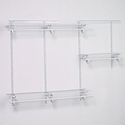 Closetmaid 4'-6' Adjustable Steel ShelfTrack Closet Organizer , White (Open Box)