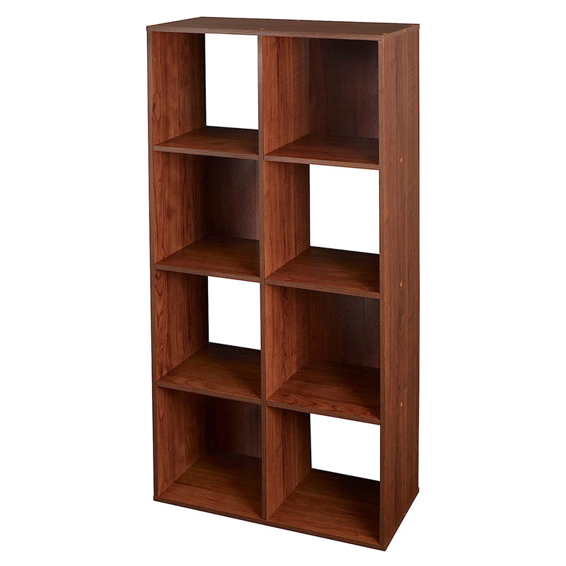 ClosetMaid 8 Cube Cubby Wood Open Bookcase Display Shelf Organizer, Dark Cherry