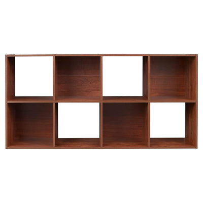 ClosetMaid 8 Cube Cubby Wood Open Bookcase Display Shelf Organizer, Dark Cherry