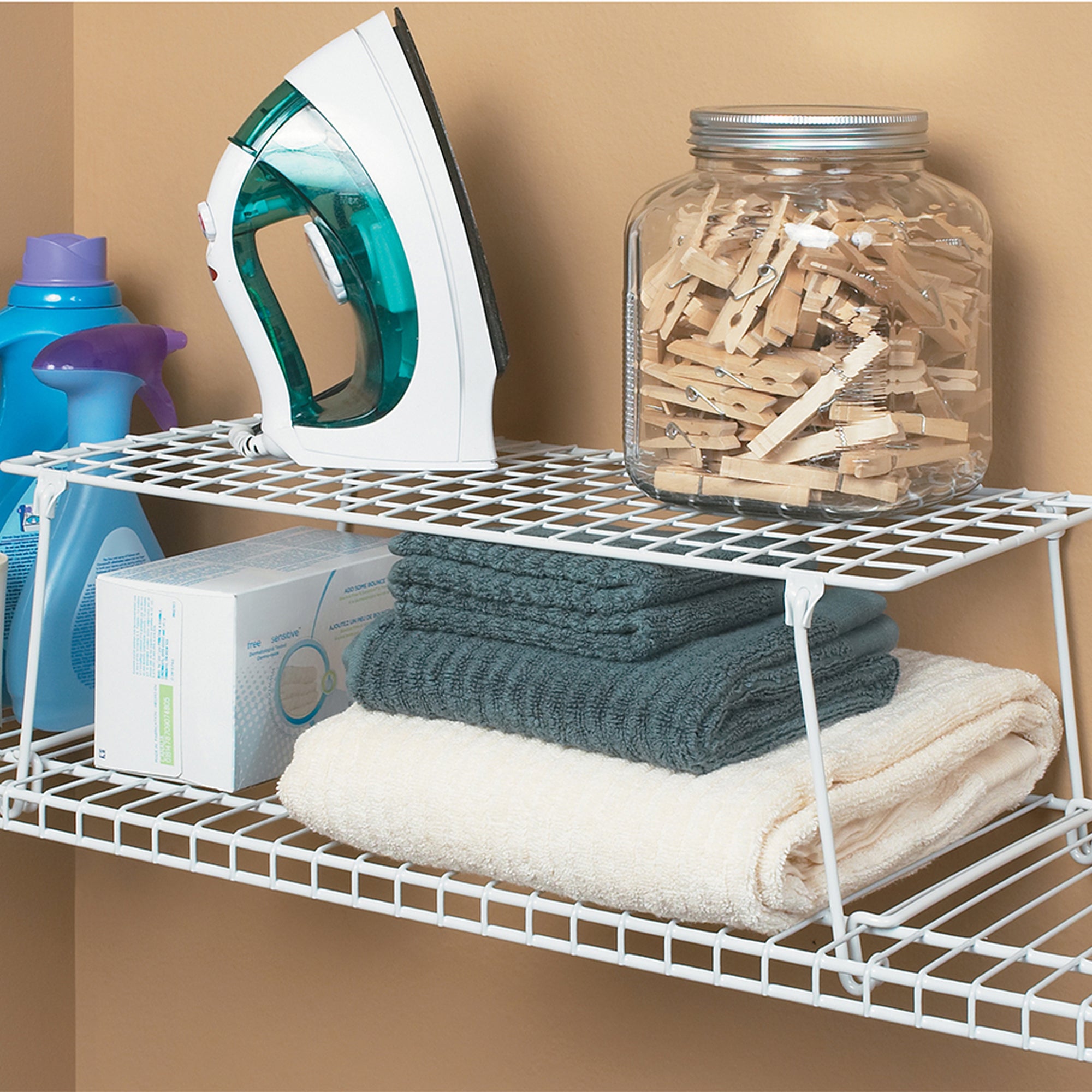 ClosetMaid Stack & Hang Stainless Steel Wire Shelf Unit, White (Used) - VMInnovations