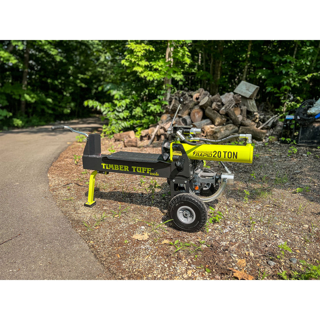 Timber Tuff Gas Powered 20 Ton Log Splitter, Machine for Cutting Firewood, 7 HP - VMInnovations