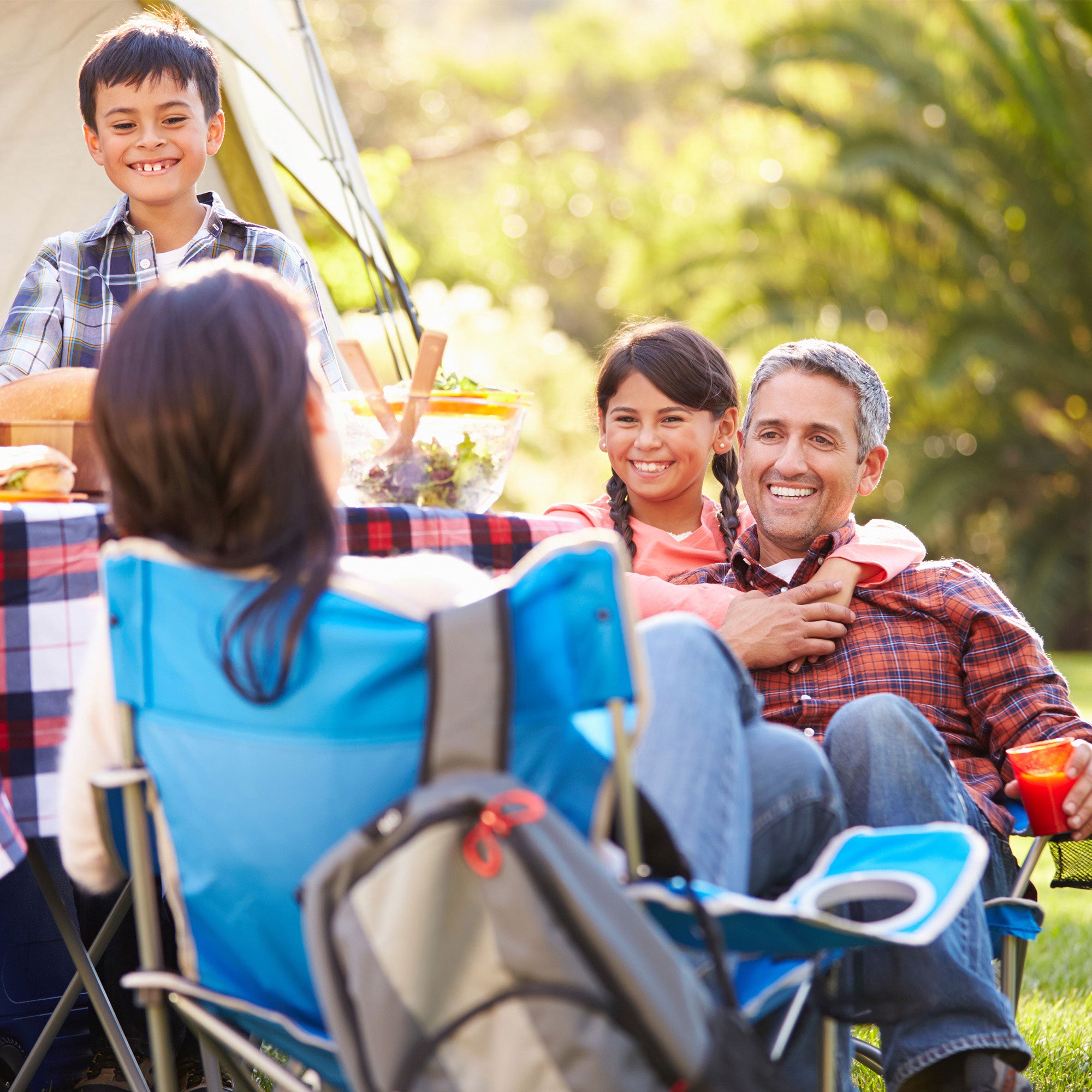 Four Seasons Courtyard Self-Enclosing Lightweight Quad Chair, Multicolor(6 Pack) - VMInnovations