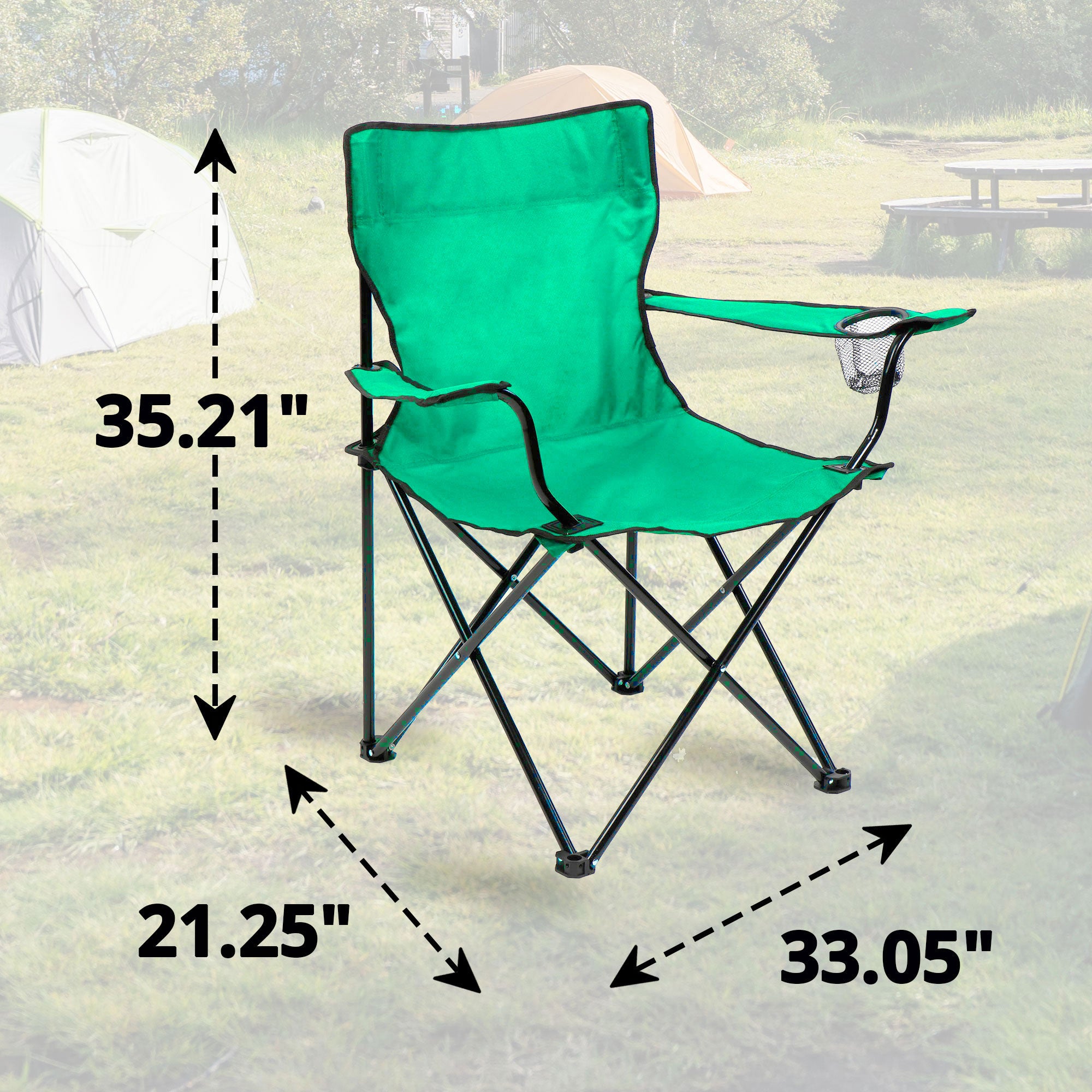 Four Seasons Courtyard Self-Enclosing Lightweight Quad Chair, Multicolor(6 Pack) - VMInnovations