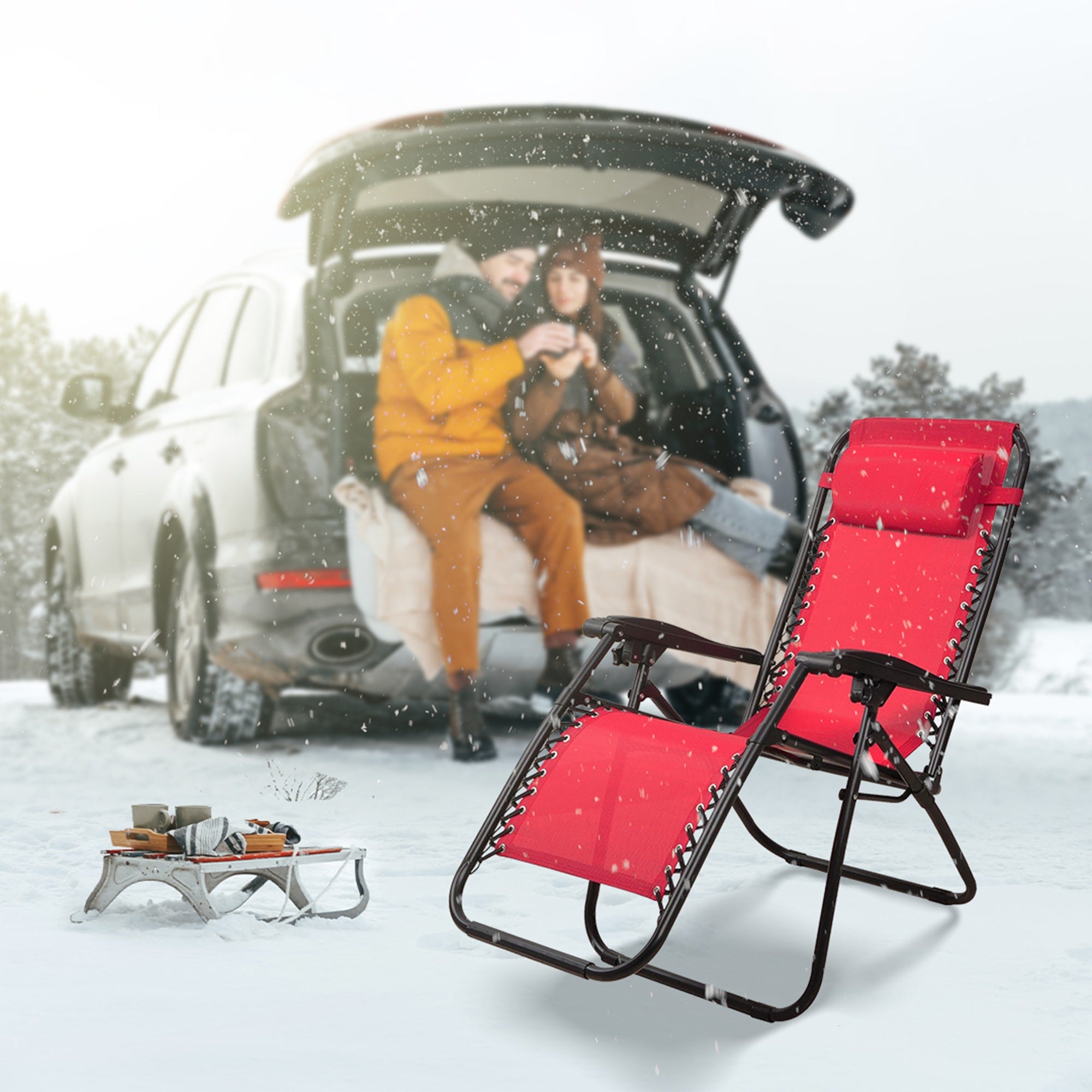 Elevon Adjustable Zero Gravity Recliner Lounge Chair, Burgundy (Open Box) - VMInnovations