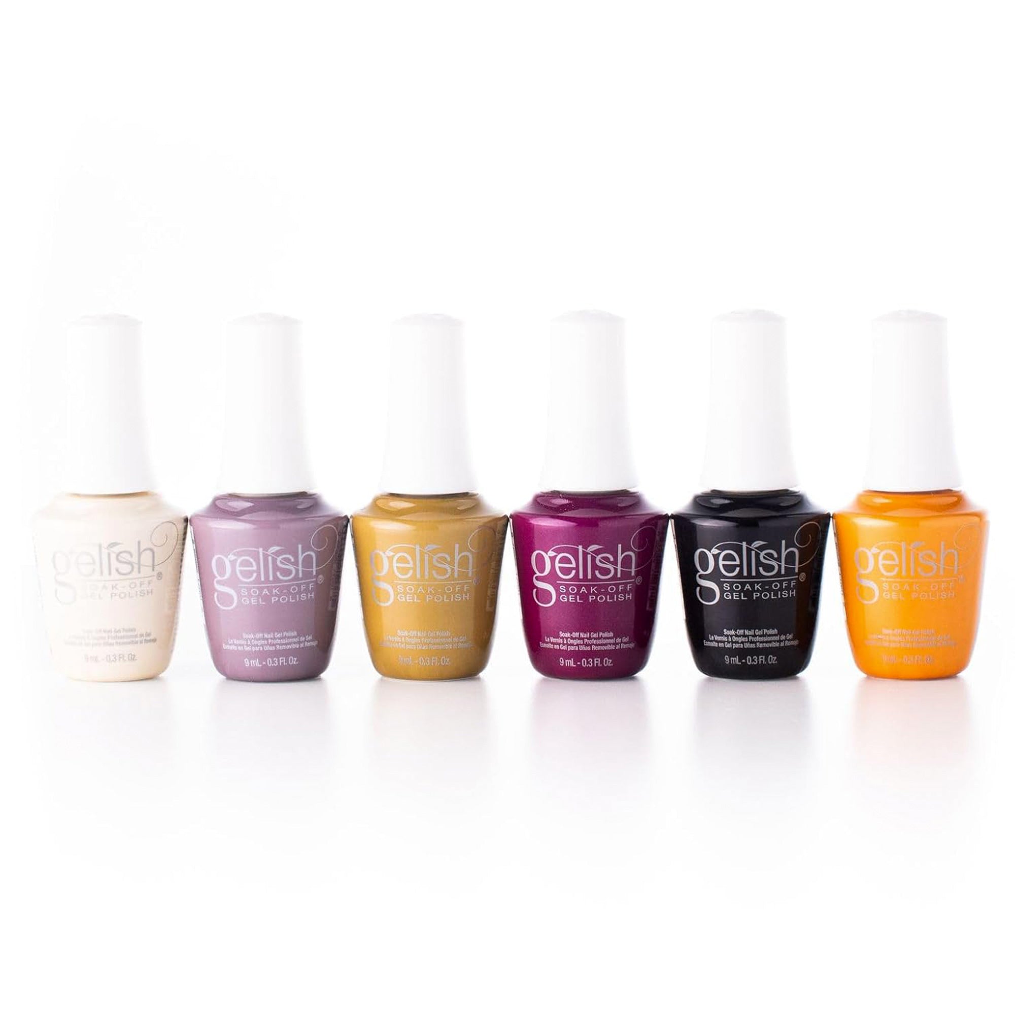 Gelish Fall 2023 Change of Pace Collection Soak Off Gel Nail Polish, (6 Pack)