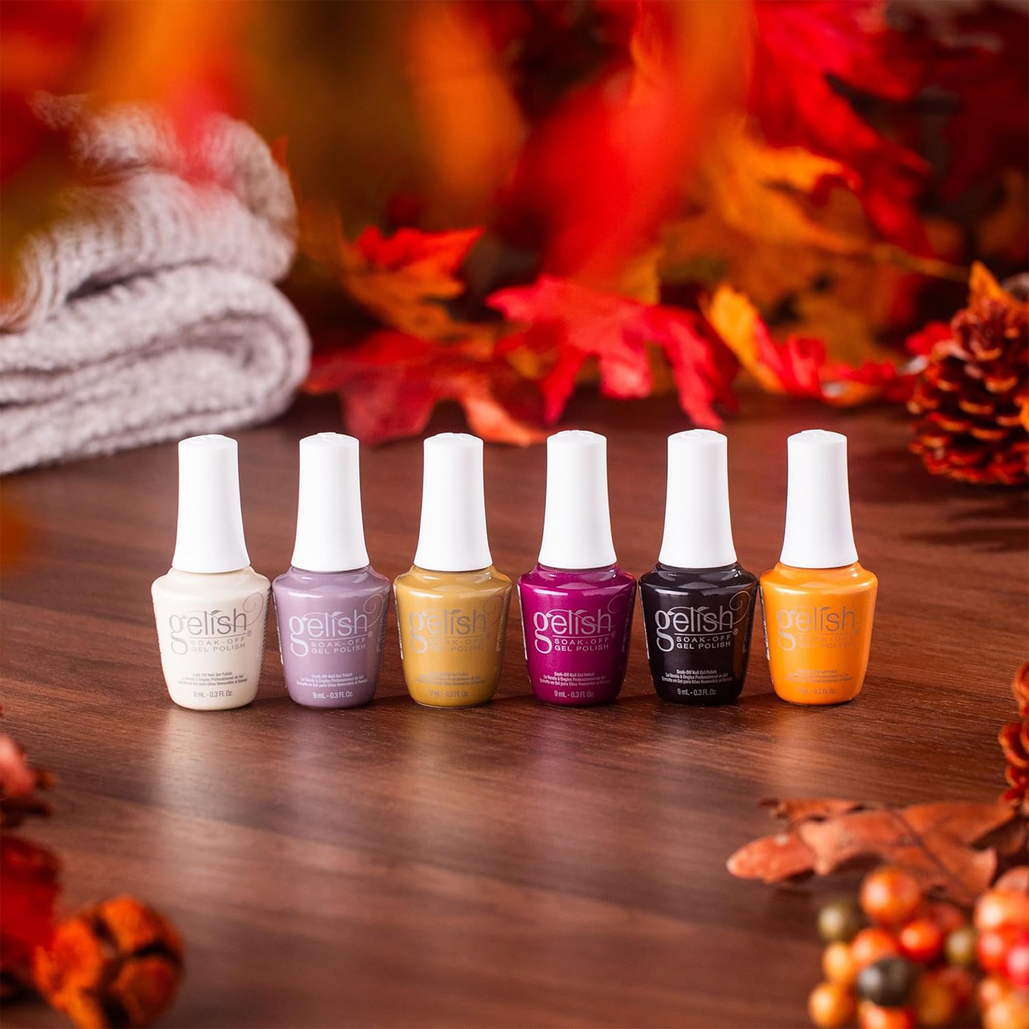 Gelish Fall 2023 Change of Pace Collection Soak Off Gel Nail Polish, (6 Pack) - VMInnovations