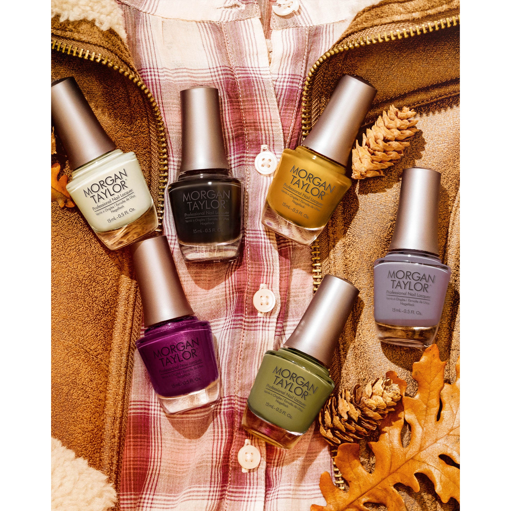 Morgan Taylor Fall 2023 Change of Pace Nail Lacquer Polish Manicure Set 6 Pack