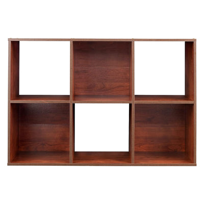 ClosetMaid 6 Cube Cubby Wood Bookcase Display Shelf Organizer, Dark Cherry(Used)