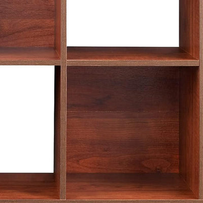 ClosetMaid 6 Cube Cubby Wood Open Bookcase Display Shelf Organizer, Dark Cherry