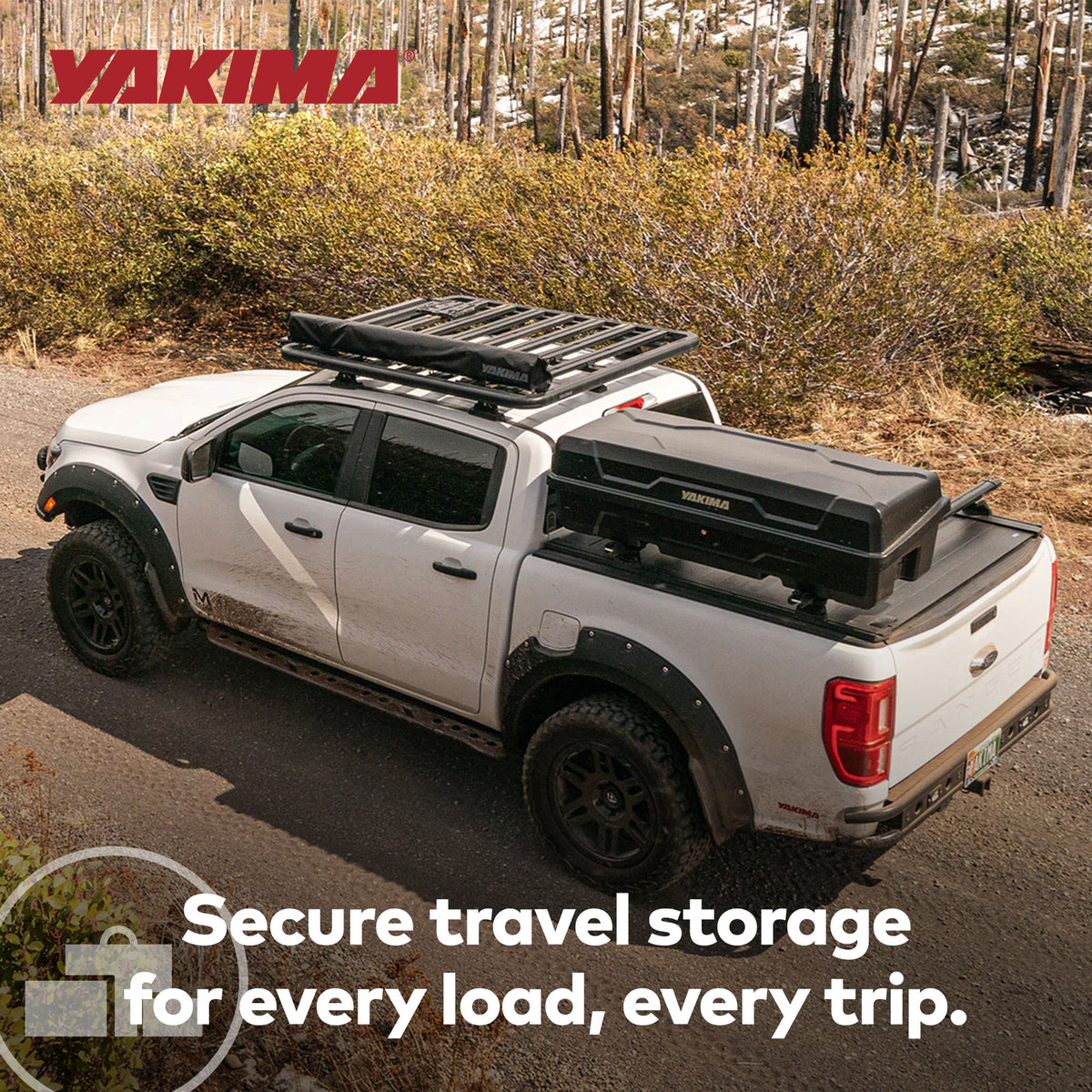 Yakima DeepSpace 10 Rooftop Cargo Box, 68" Heavy Duty Crossbars & Rack Towers