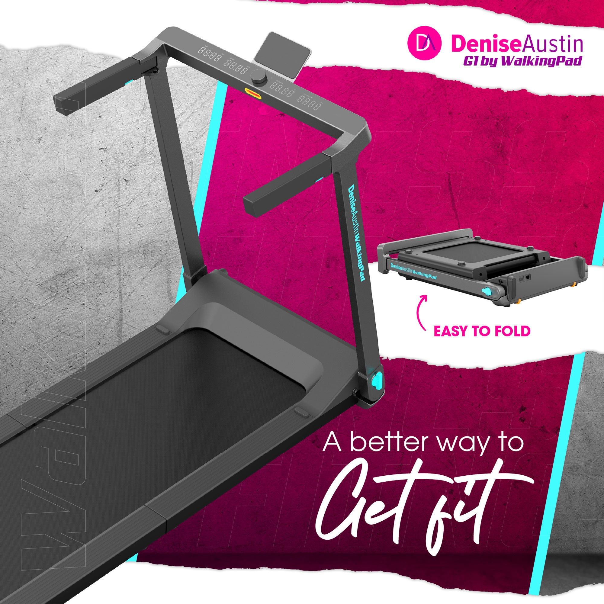 Lifesmart Denise Austin G1 WalkingPad Foldable Treadmill Supports Up To 240 Lbs - VMInnovations