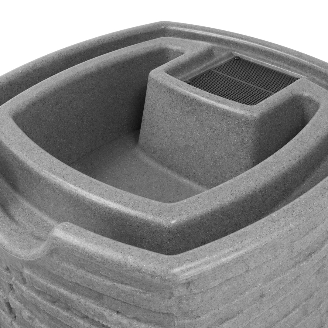 Good Ideas Impressions Riverwalk 50 Gallon Rain Saver, Dark Granite (4 Pack) - VMInnovations