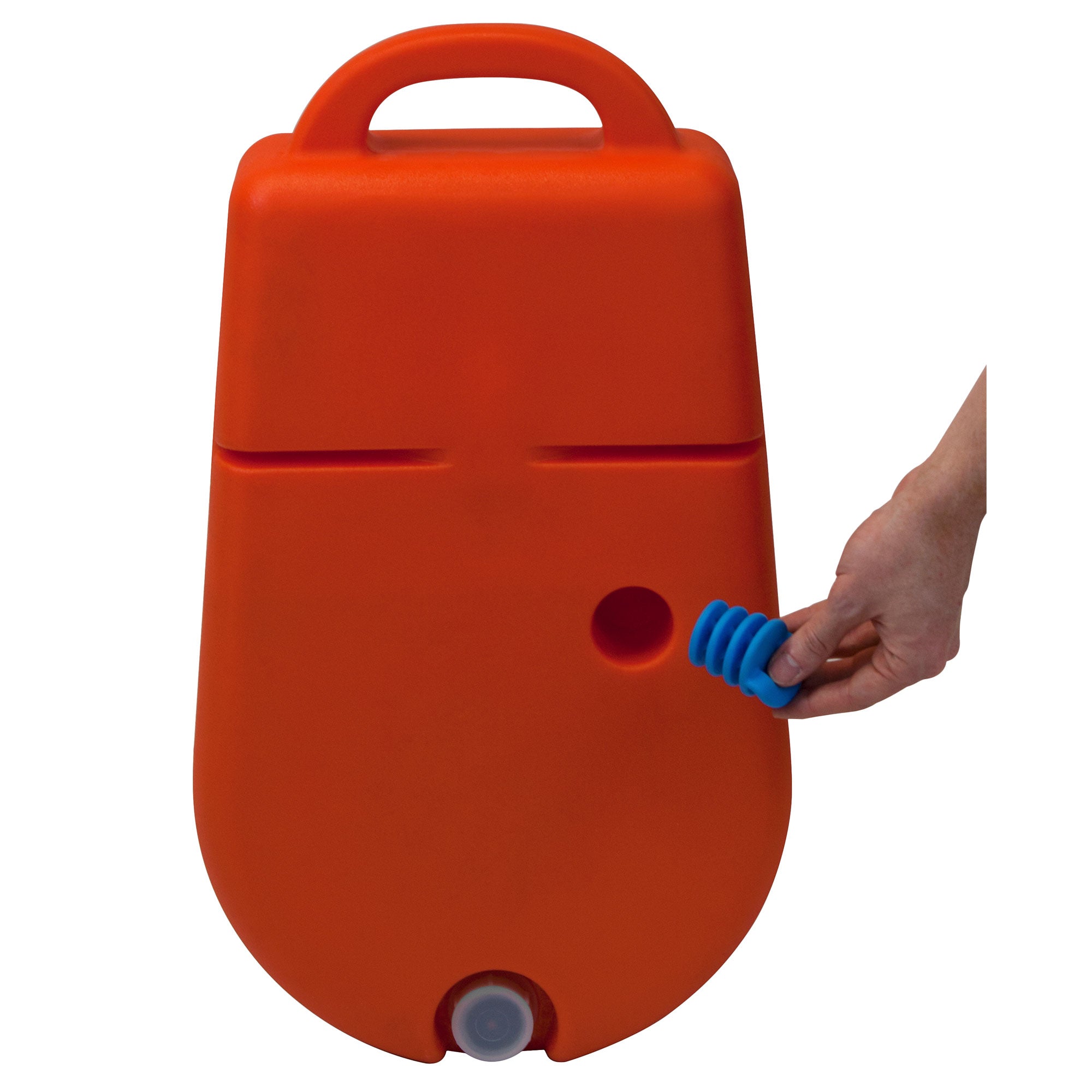 Dakota 283 Dine N Dash Large Pets Feeding and Watering System with Lid, Orange - VMInnovations