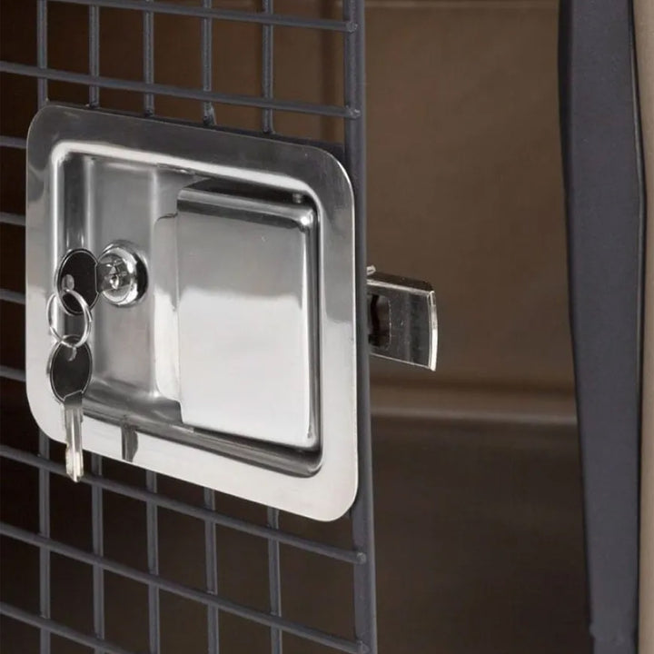 Dakota 283 G3 Easy To Clean Dog Kennel w/ Handle & Latching Door, Coyote Granite - VMInnovations