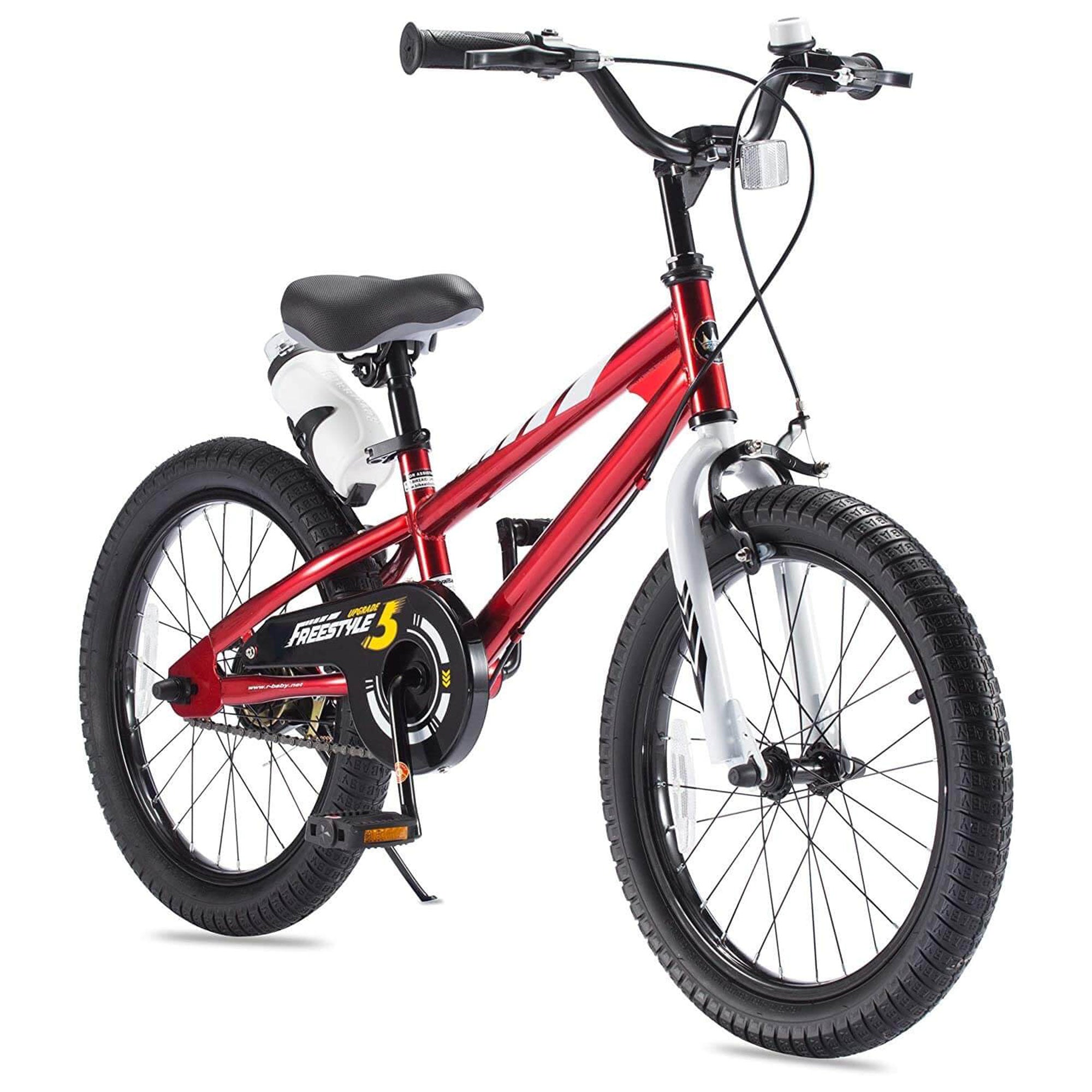 RoyalBaby Freestyle 20" Kids Bicycle with Kickstand and Water Bottle, Red (Used) - VMInnovations