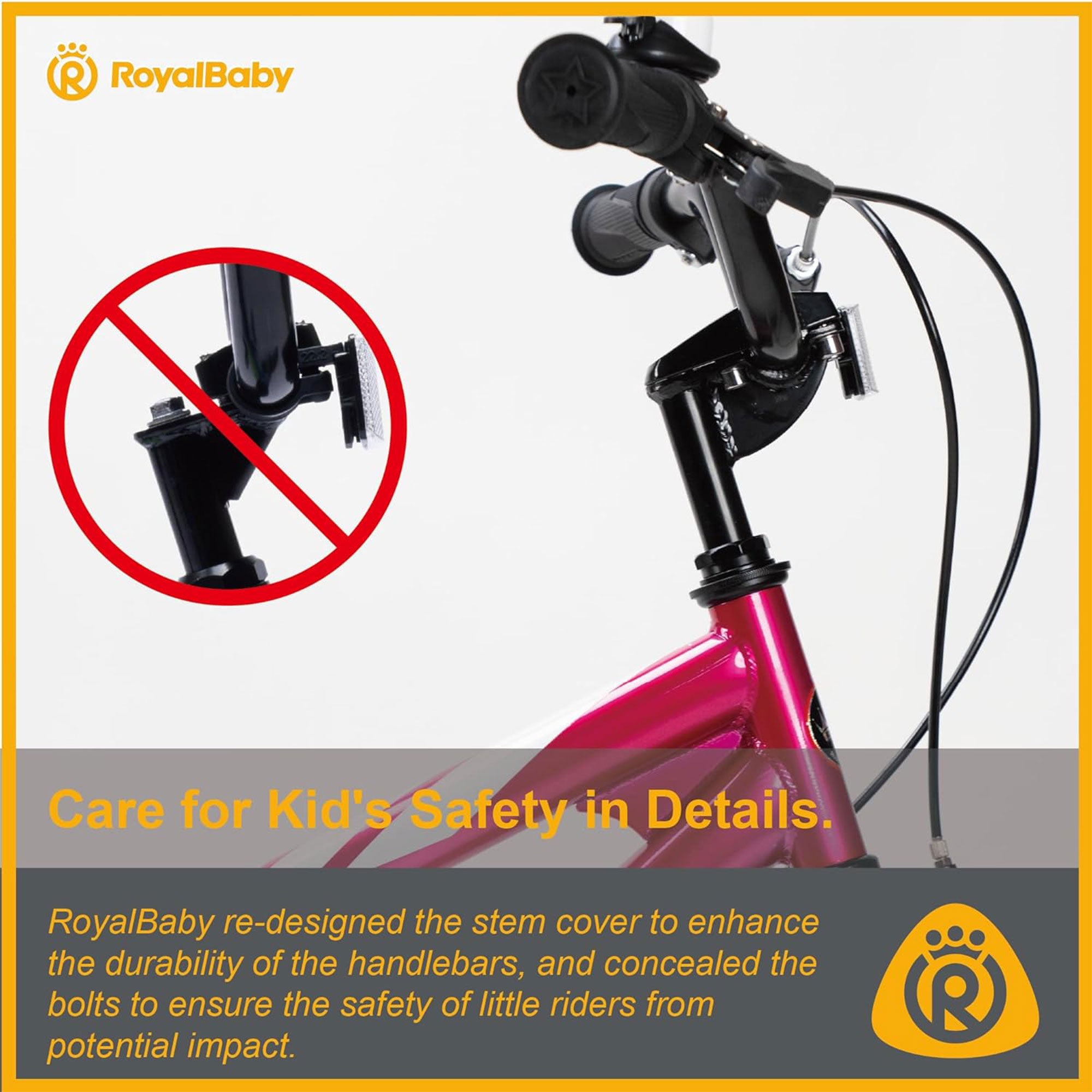 RoyalBaby 20" Kids Bicycle with Kickstand and Water Bottle, Fuchsia (Open Box) - VMInnovations