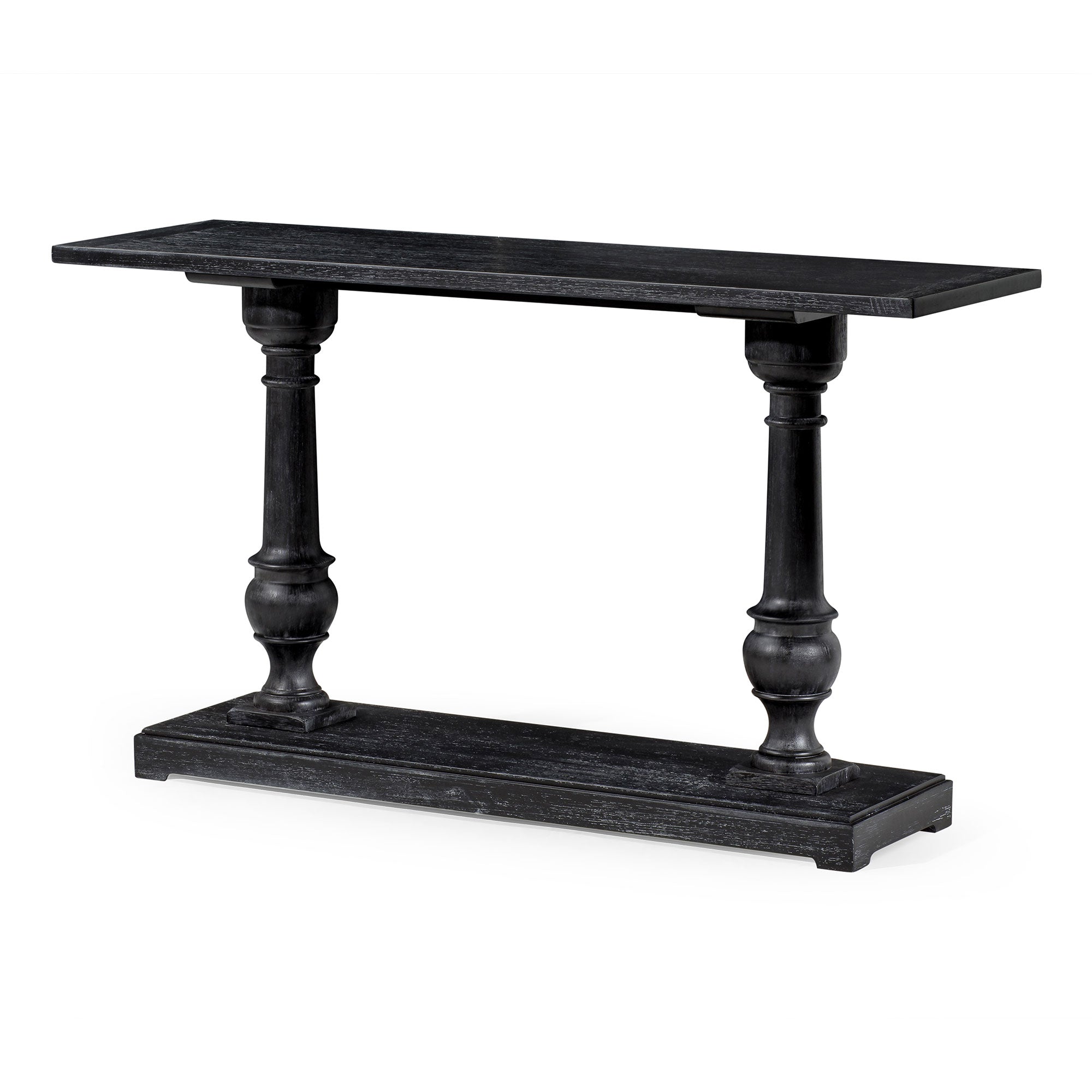 Maven Lane Arthur Traditional Wooden Console Table in Antiqued Black Finish - VMInnovations