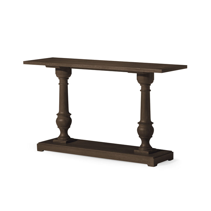 Maven Lane Arthur Traditional Wooden Console Table in Antiqued Brown Finish - VMInnovations