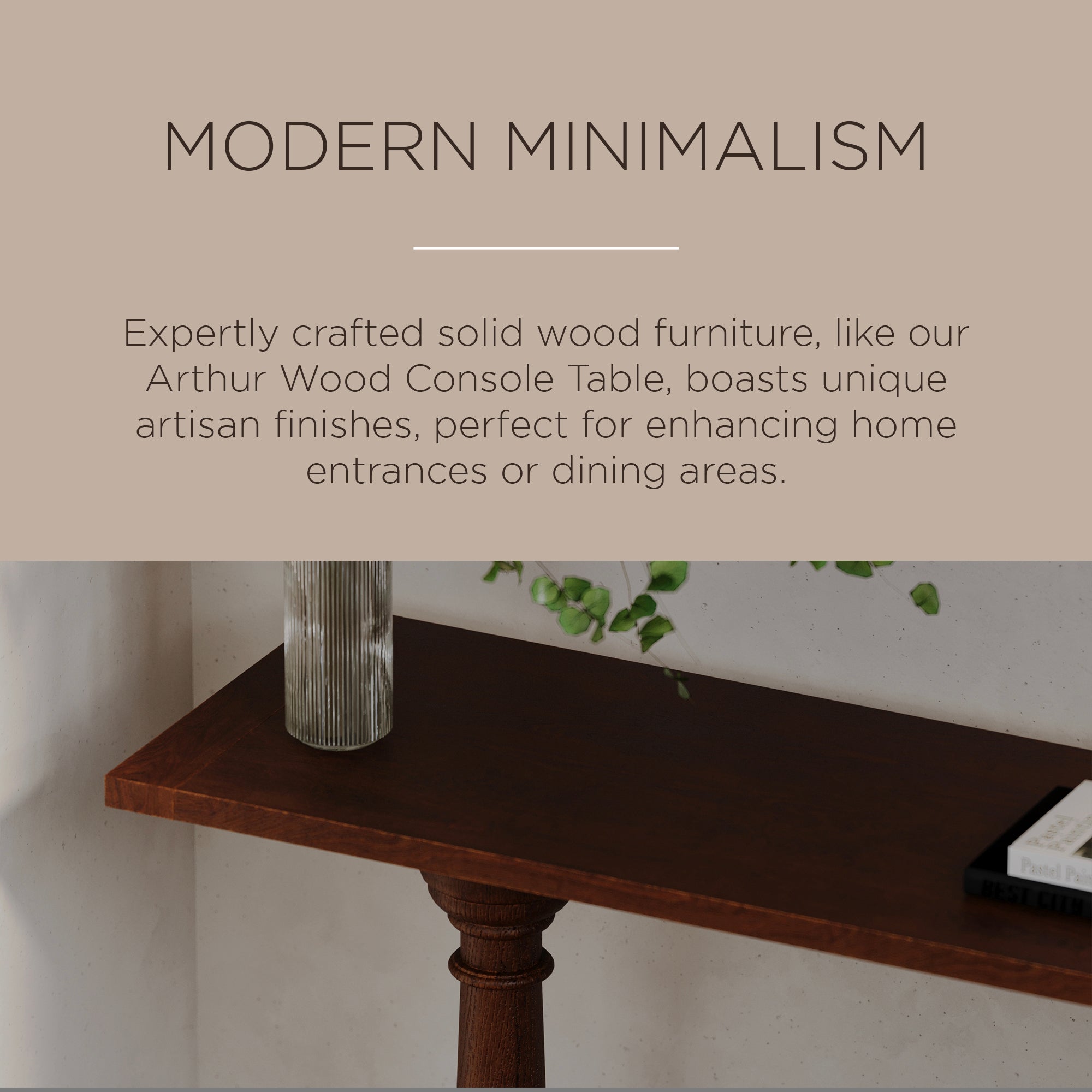 Maven Lane Arthur Traditional Wooden Console Table Antiqued Brown Finish (Used)